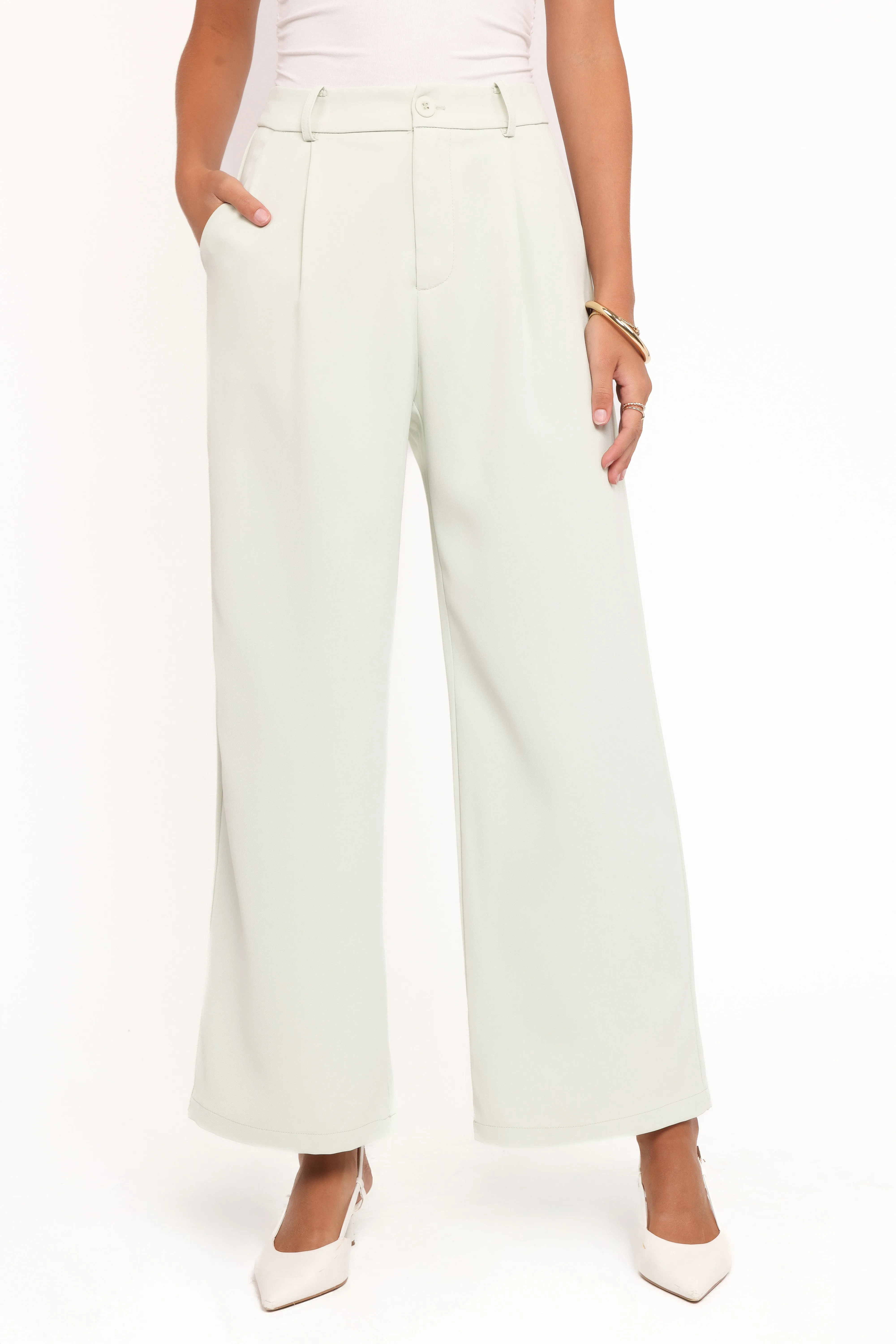 Lia Wide Leg Pant - Sage Green sold by Petal & Pup product image thumbnail 2