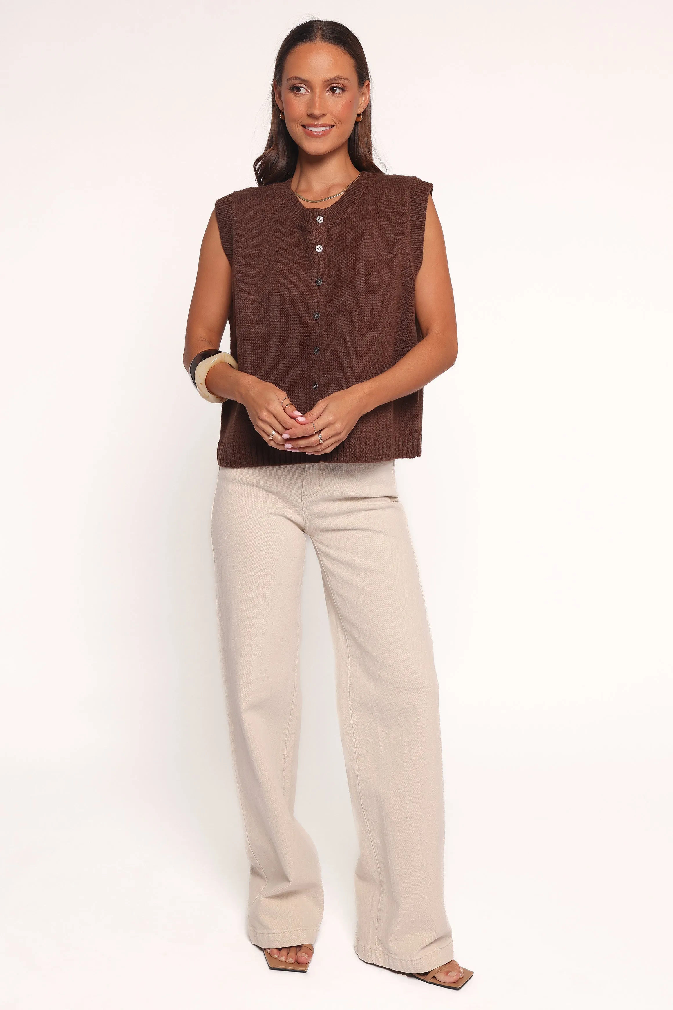 Weston Knit Vest - Dark Chocolate sold by Petal & Pup product image thumbnail 5