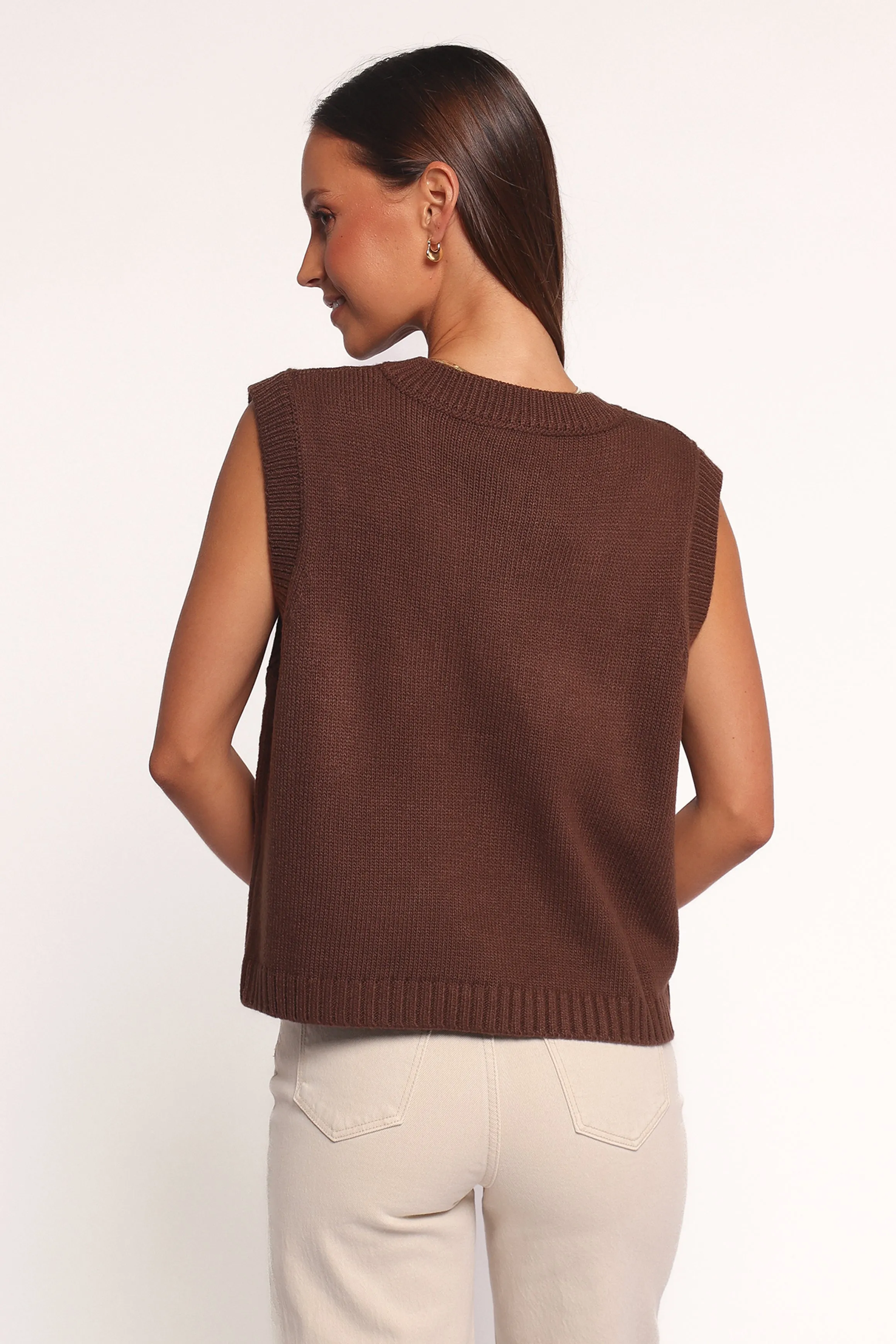 Weston Knit Vest - Dark Chocolate sold by Petal & Pup product image thumbnail 4