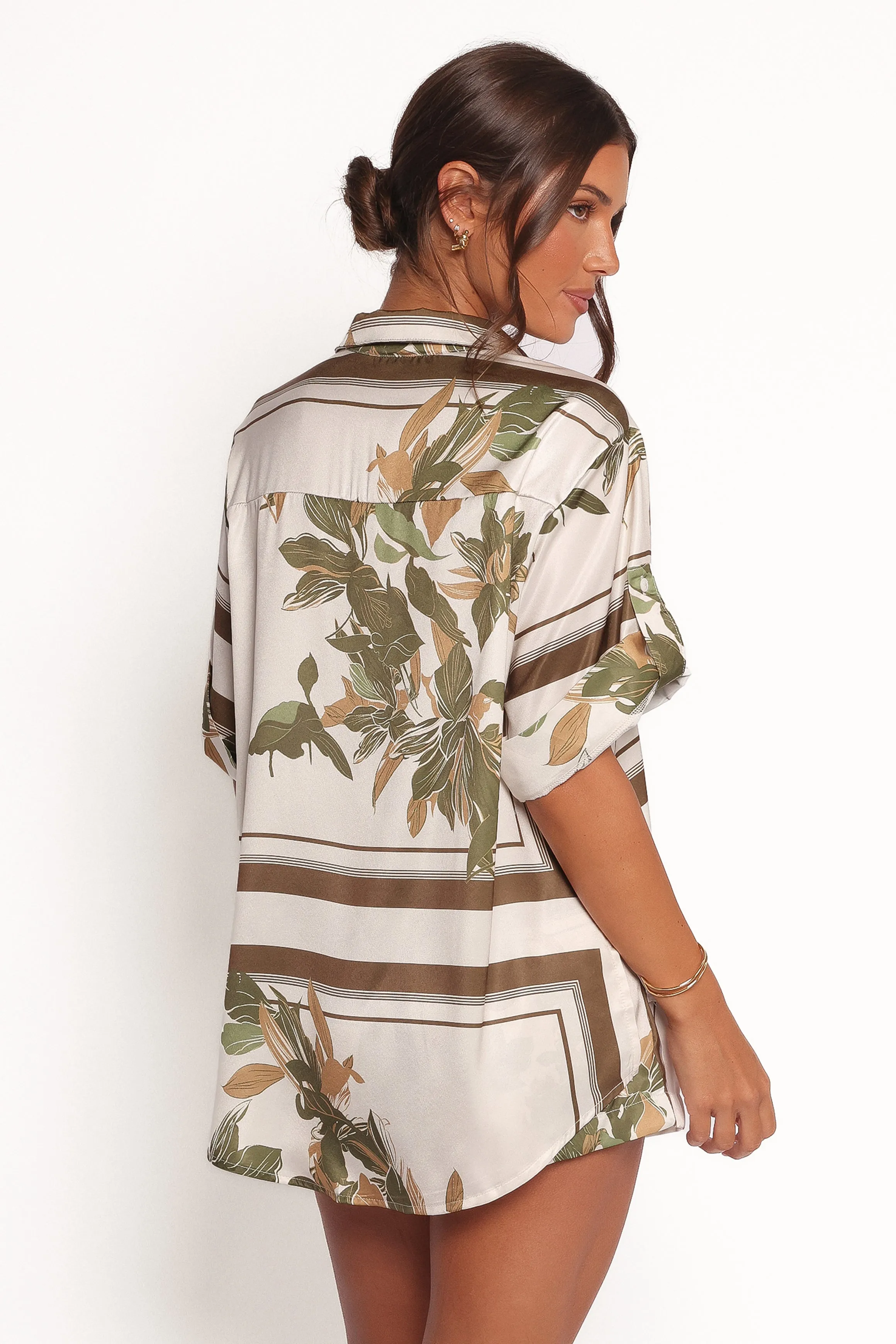 Lara Shirt - Olive Print sold by Petal & Pup product image thumbnail 3