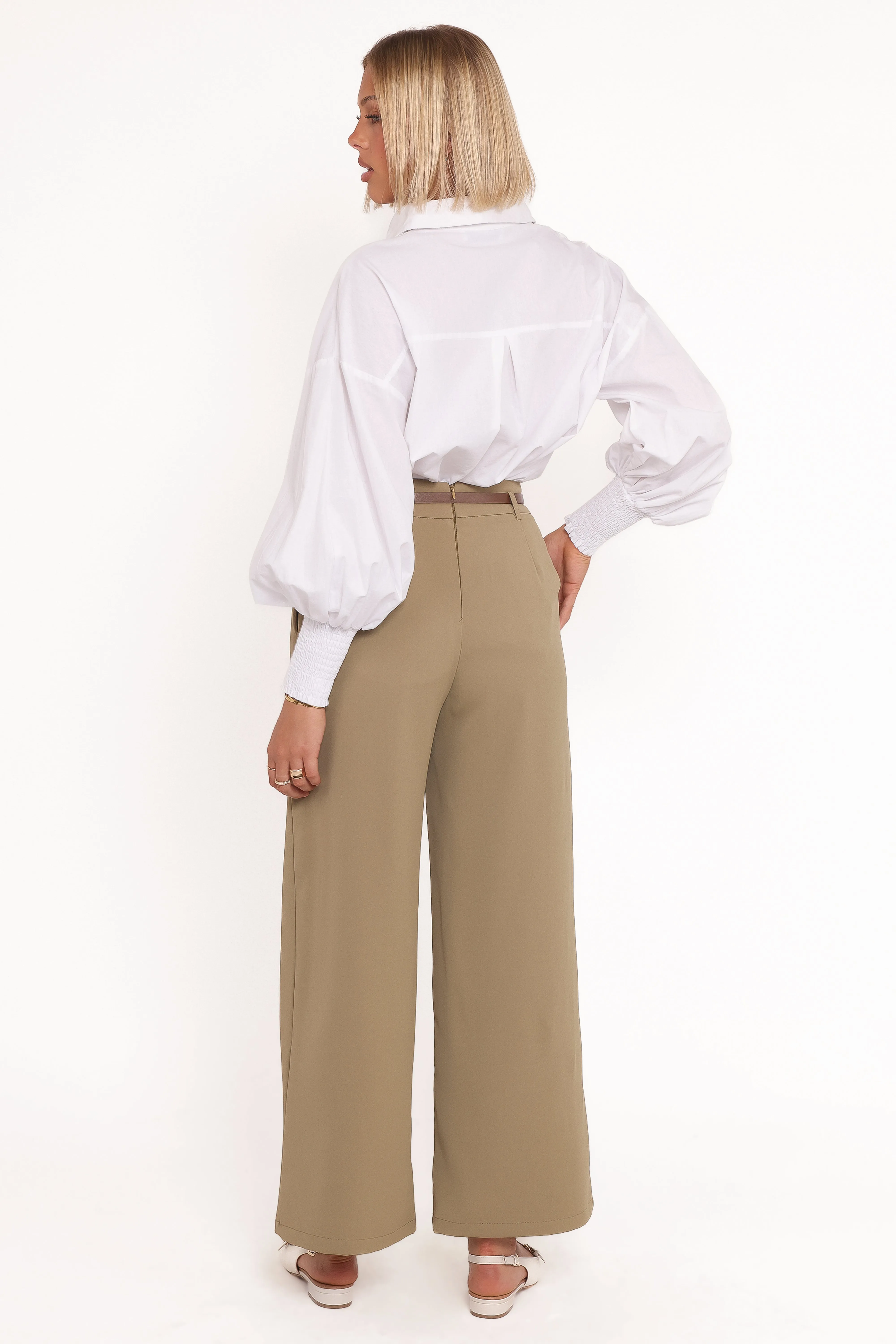 Ceres Belted Wide Leg Pant - Olive sold by Petal & Pup product image thumbnail 5