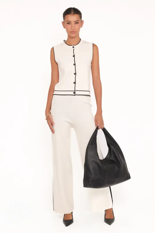Jules Knitted Pant Set - White sold by Petal & Pup