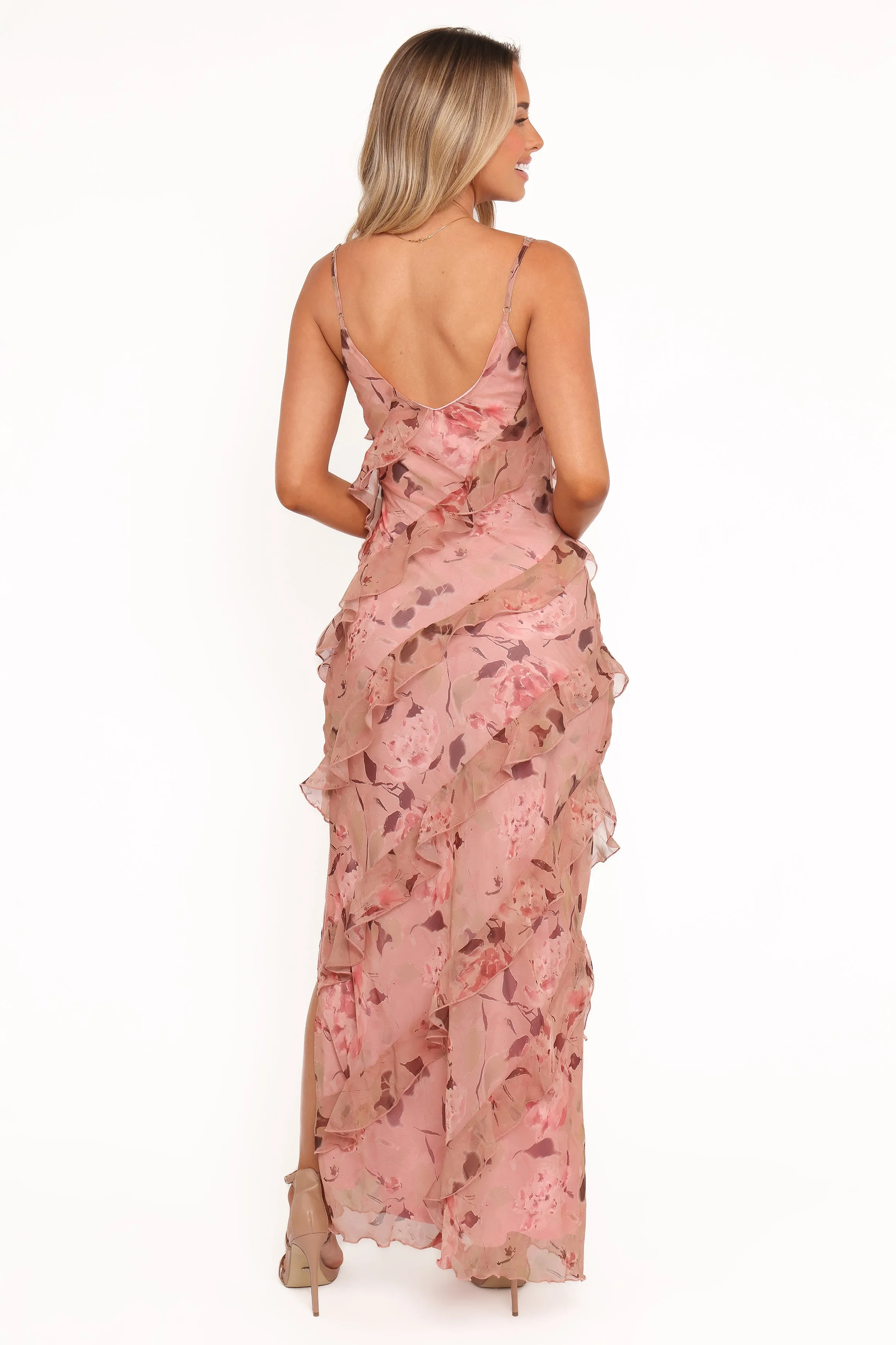 Ciao Ruffles Maxi Dress - Pale Pink Floral sold by Petal & Pup product image thumbnail 3