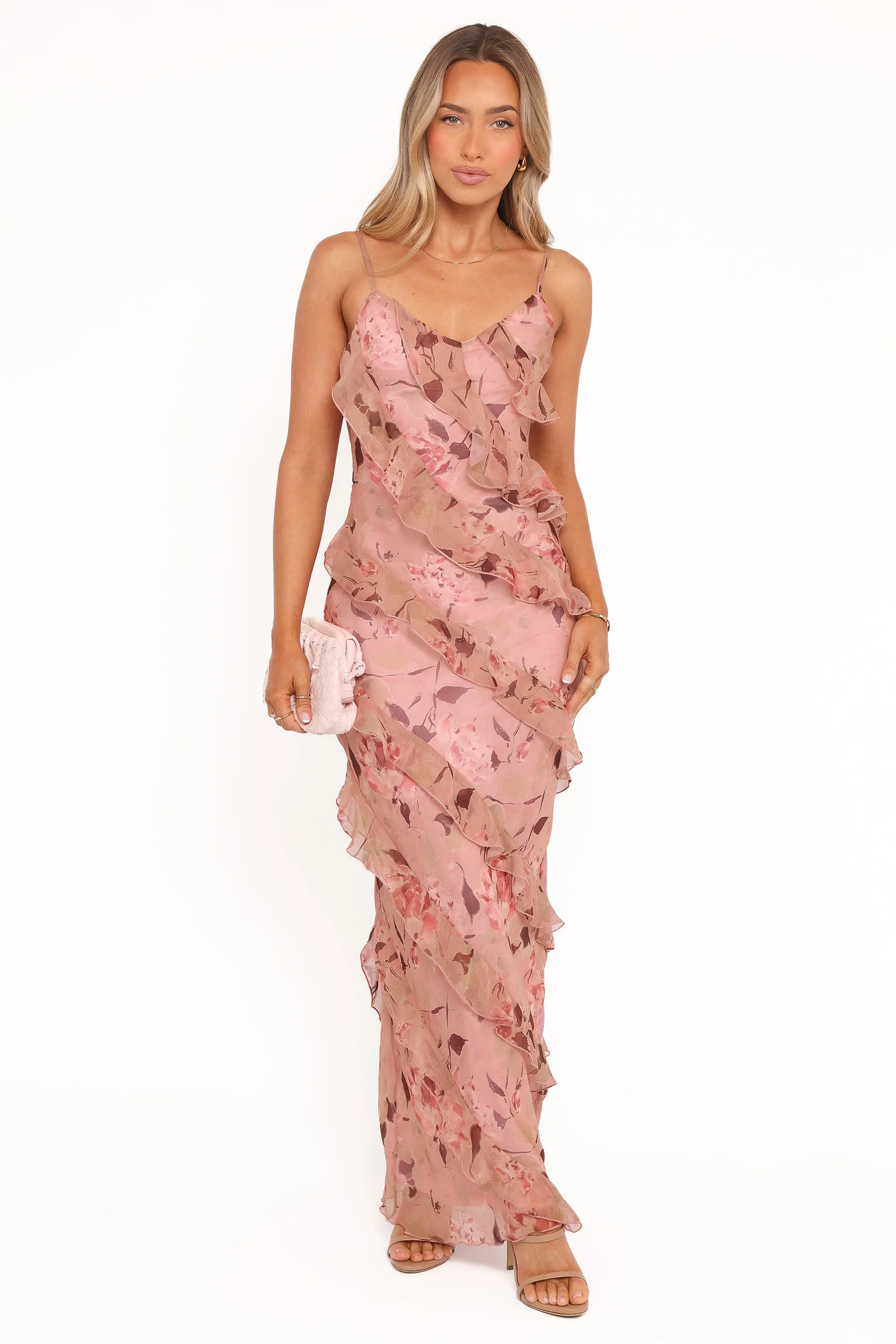 Ciao Ruffles Maxi Dress - Pale Pink Floral sold by Petal & Pup product image thumbnail 5