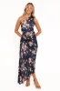 Kleo One Shoulder Maxi Dress - Navy Floral sold by Petal & Pup