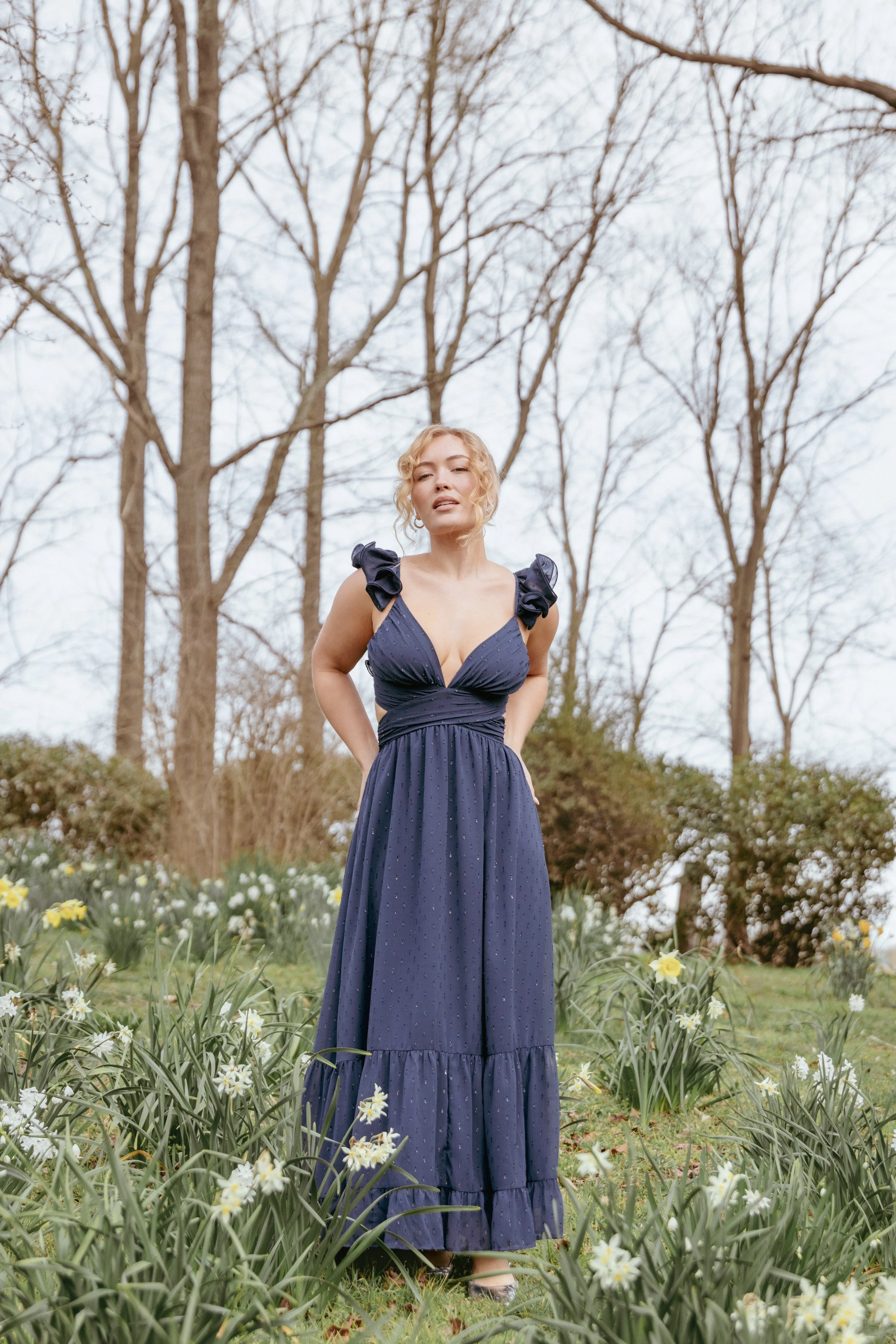 Harmony Maxi Dress - Navy sold by Petal & Pup