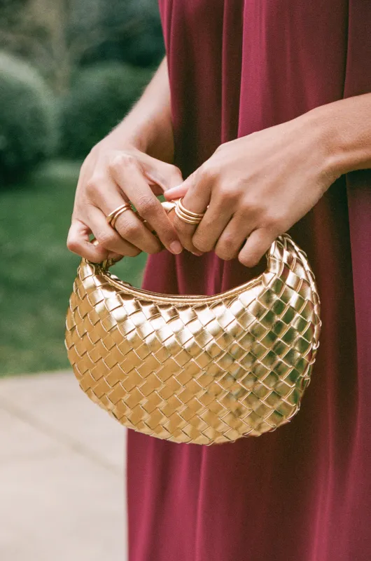 Maura Bag - Gold sold by Petal & Pup