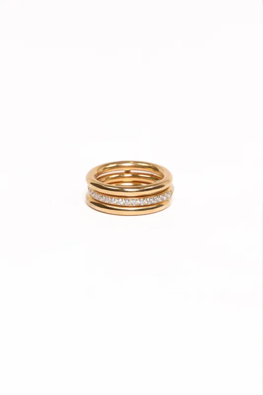 Domitia Ring Set - Gold sold by Petal & Pup
