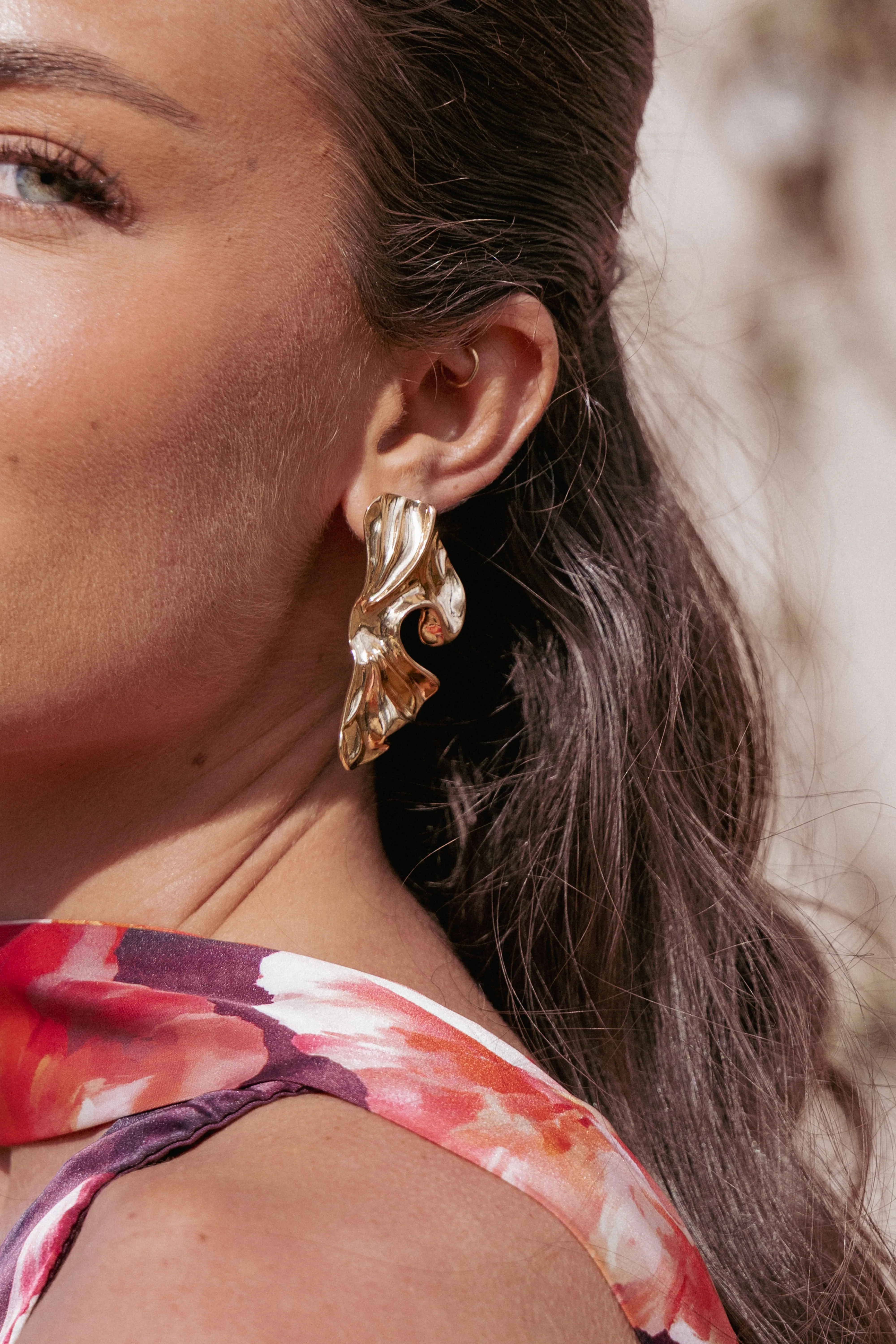 Lillian Earrings - Gold sold by Petal & Pup product image thumbnail 4