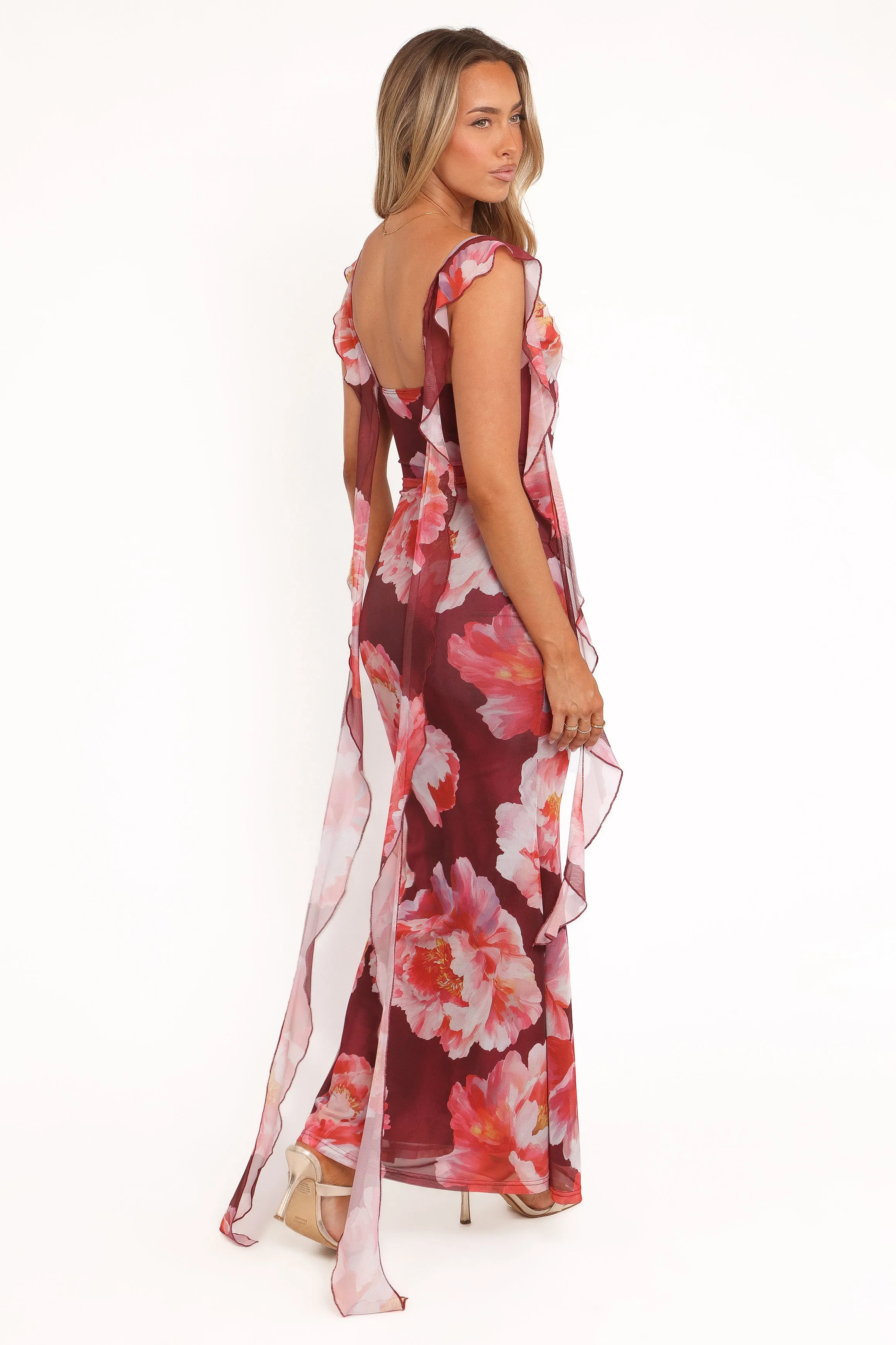 Chiara Maxi Dress - Burgundy Peony sold by Petal & Pup product image thumbnail 3