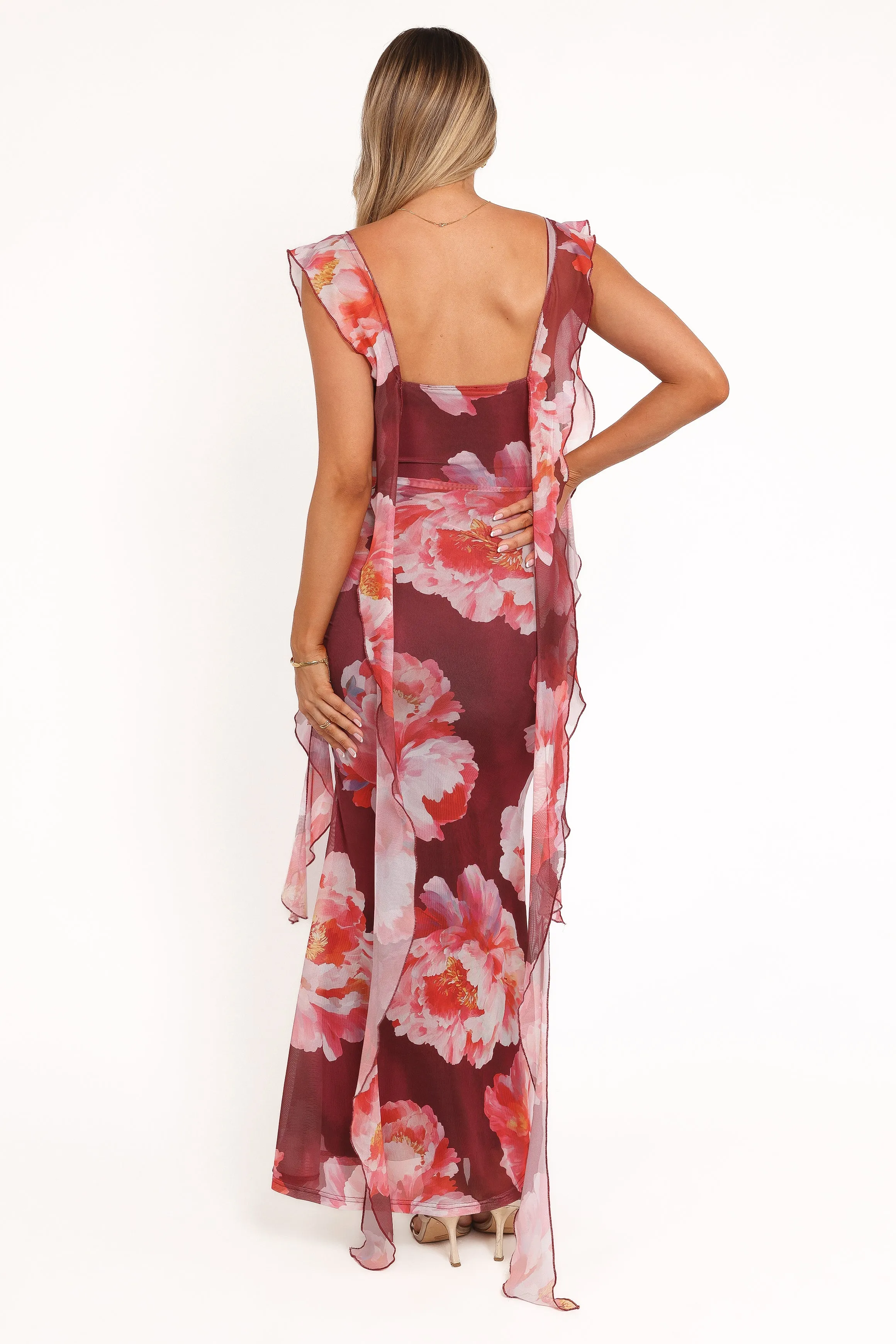 Chiara Maxi Dress - Burgundy Peony sold by Petal & Pup product image thumbnail 5