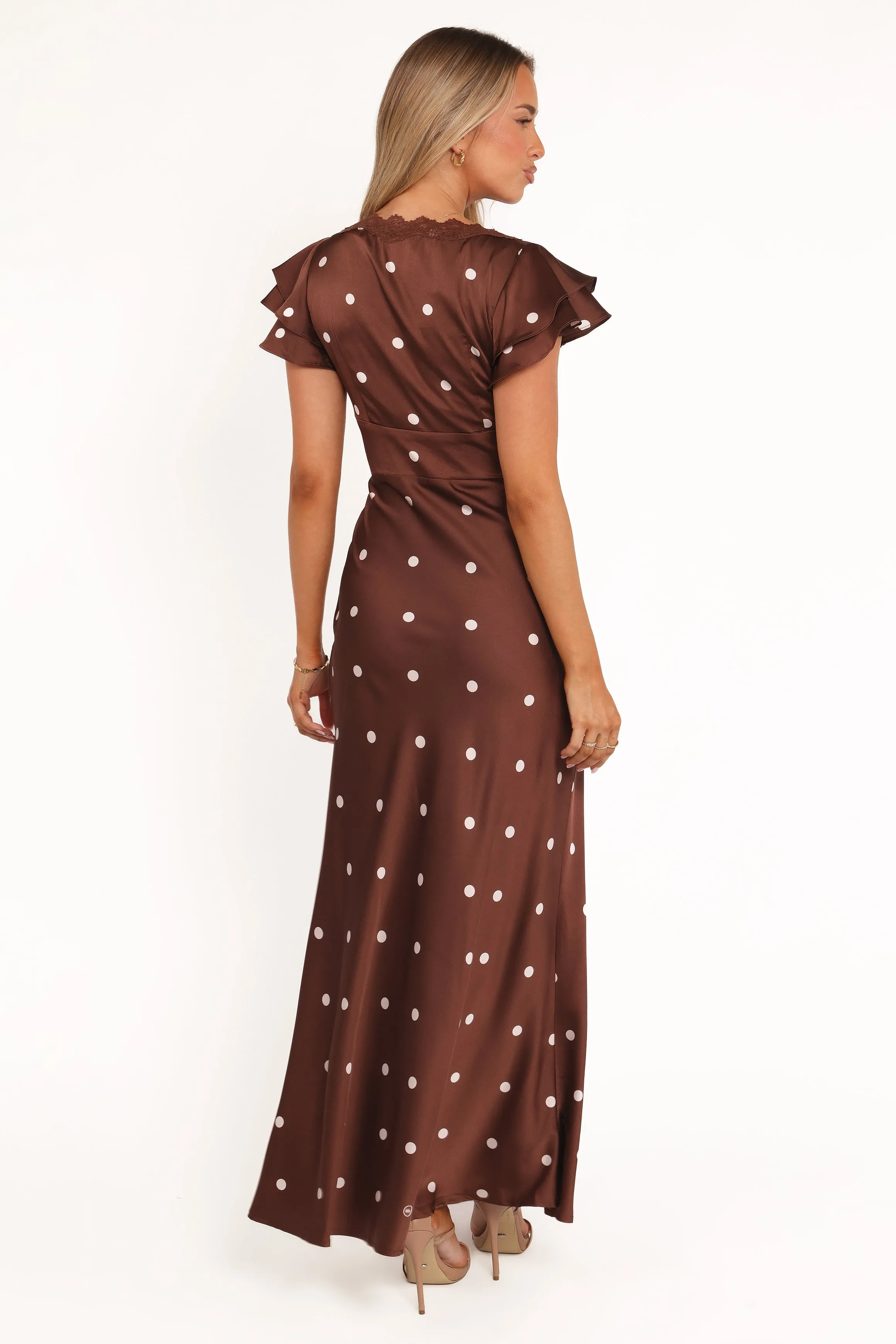 Arella Maxi Dress - Brown Polka Dot sold by Petal & Pup product image thumbnail 5