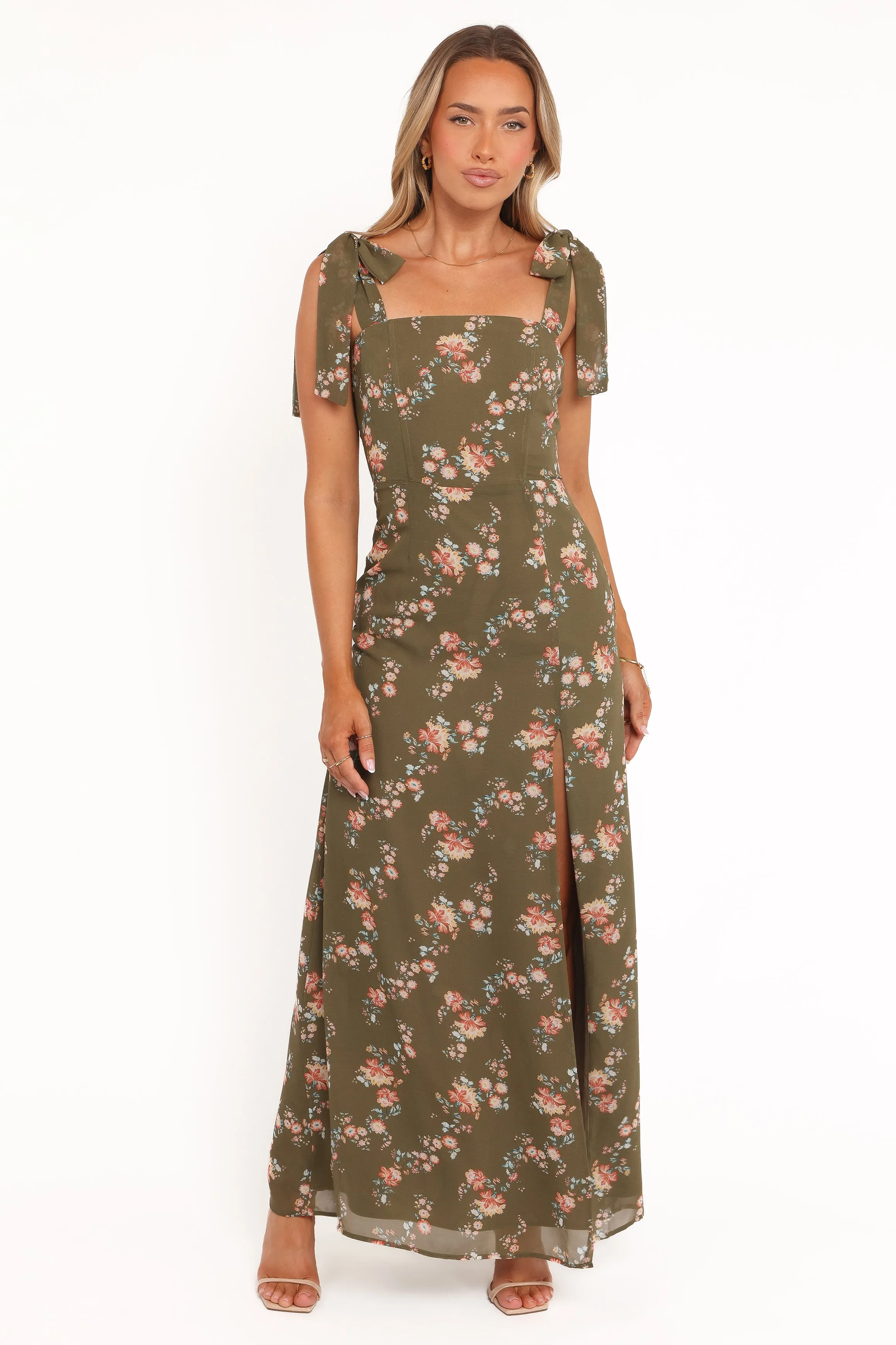 Renita Maxi Dress - Olive Floral sold by Petal & Pup product image thumbnail 2
