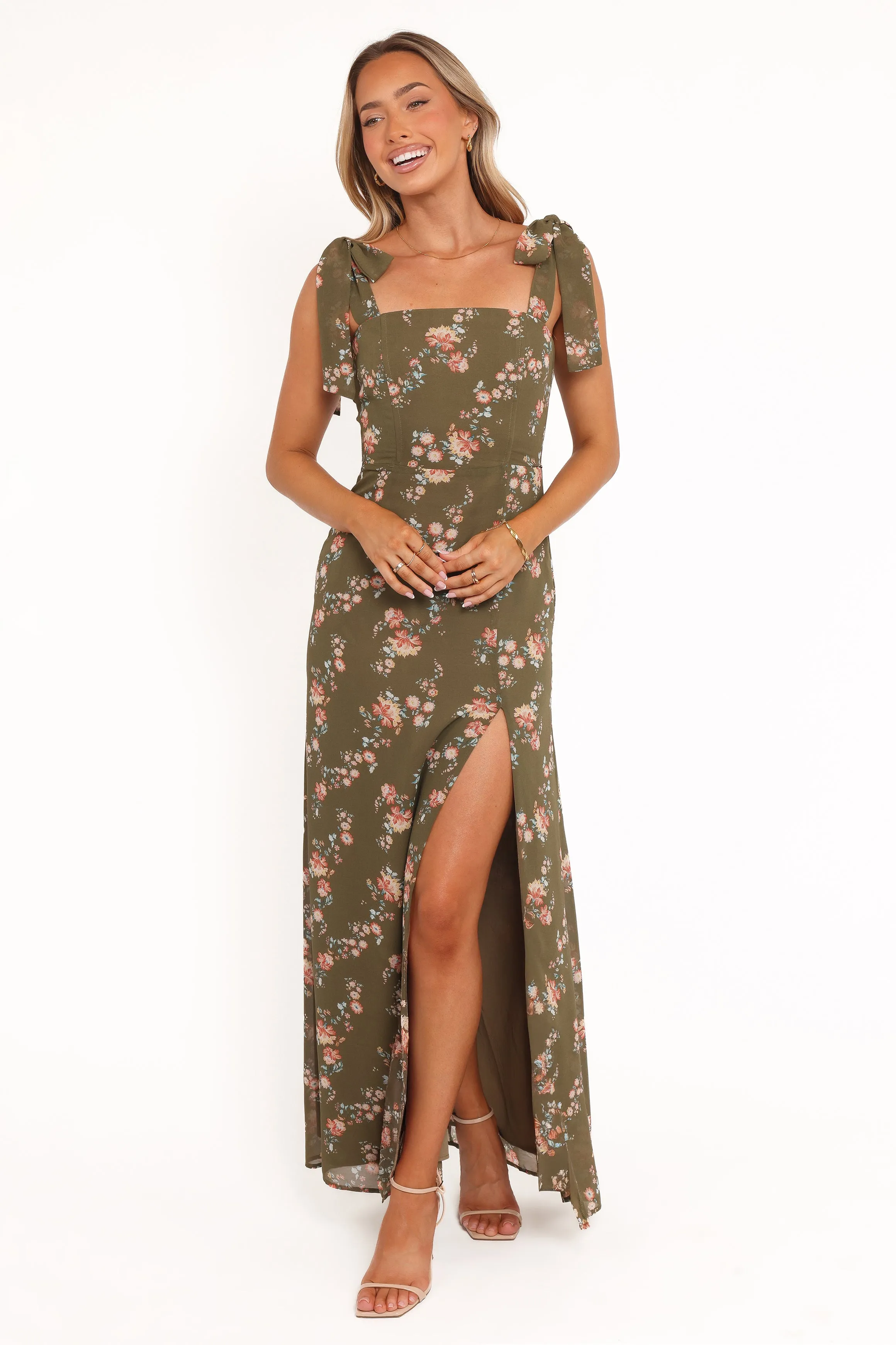 Renita Maxi Dress - Olive Floral sold by Petal & Pup product image thumbnail 3