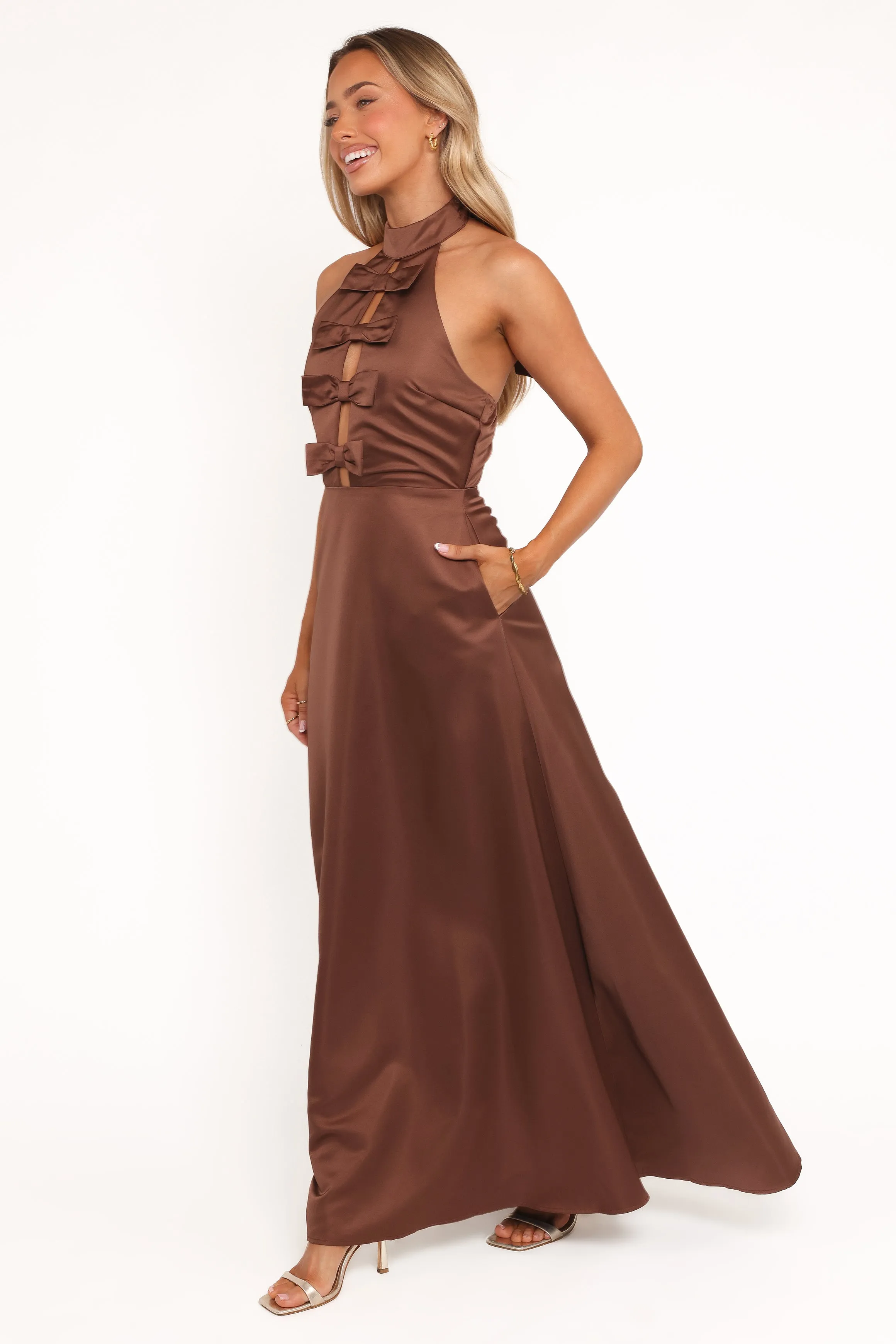 Norva Maxi Dress - Brown sold by Petal & Pup product image thumbnail 4