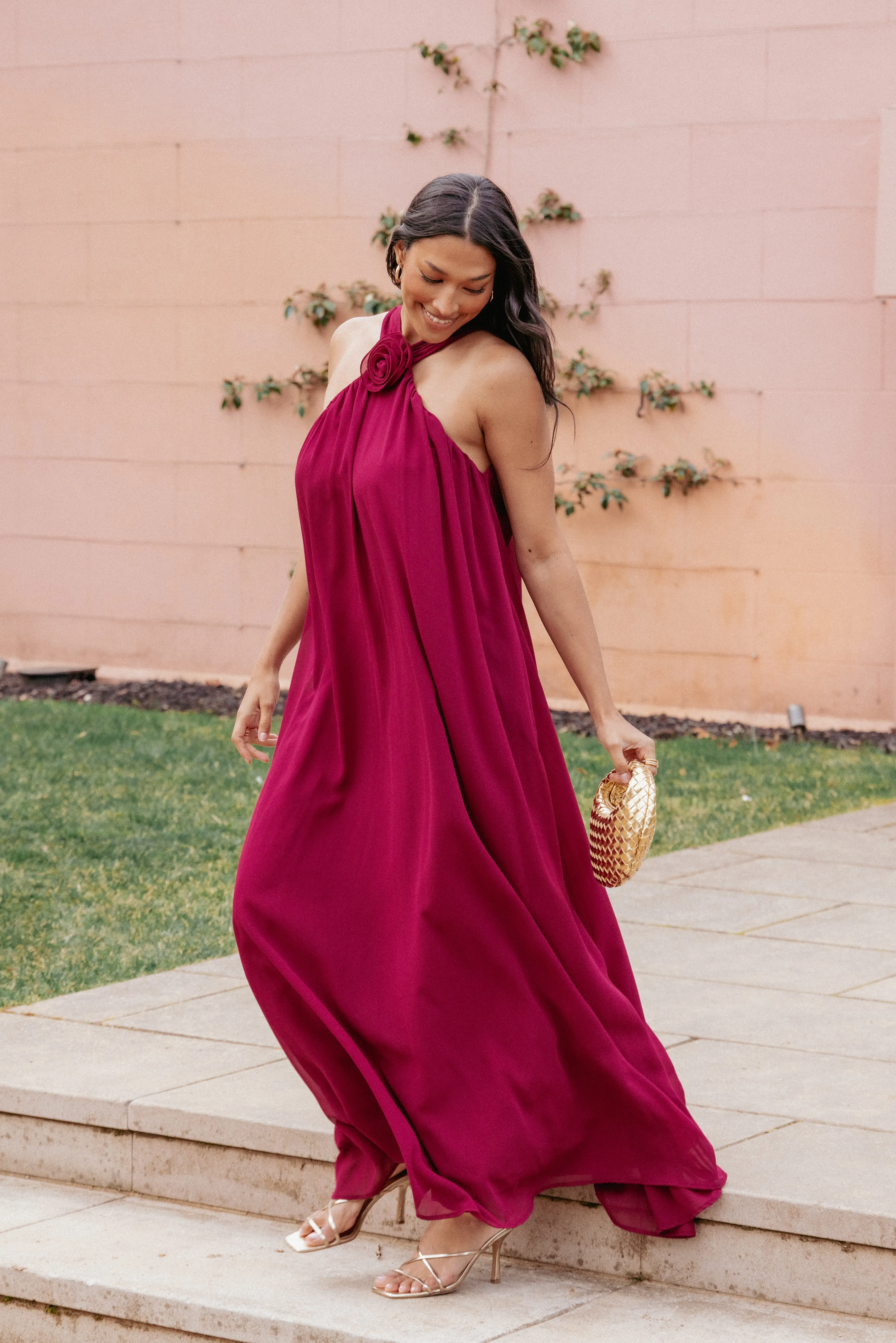 Melba Maxi Dress - Berry sold by Petal & Pup