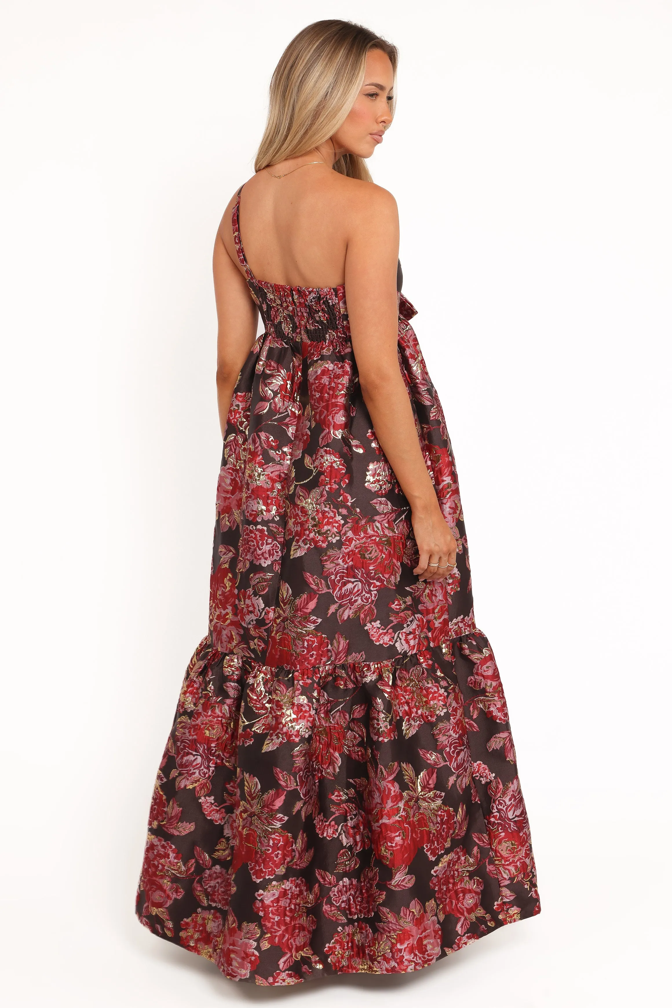 Betina Bow Front Maxi Dress - Brown Floral sold by Petal & Pup product image thumbnail 5