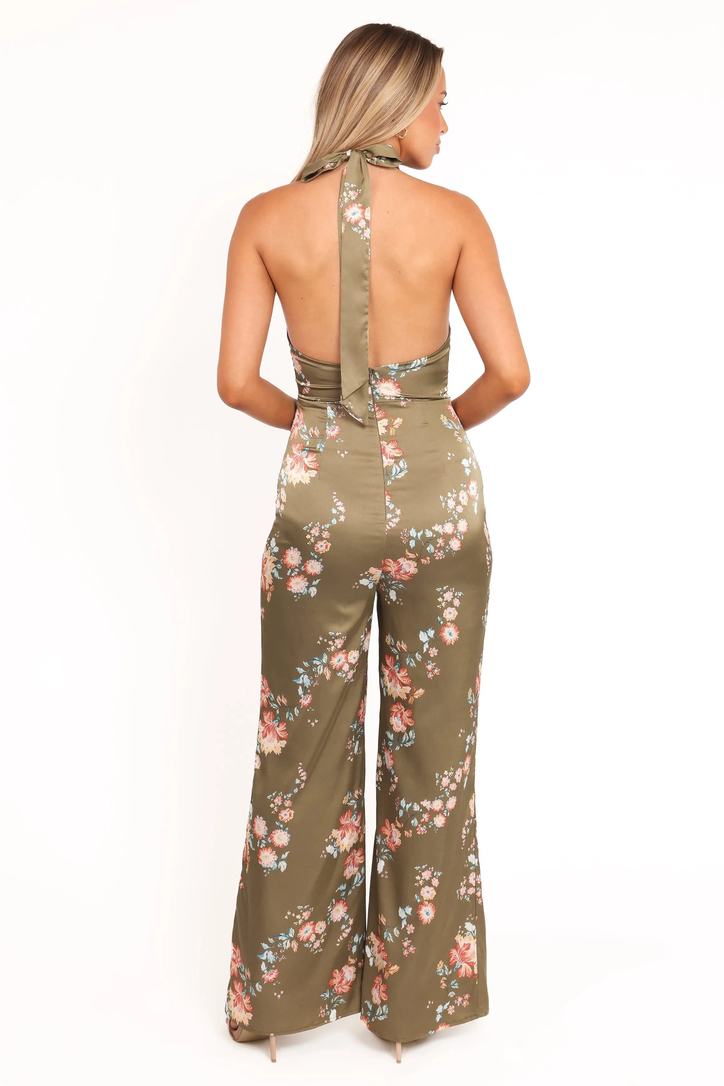 Holly Halterneck Jumpsuit - Olive Floral sold by Petal & Pup product image thumbnail 5