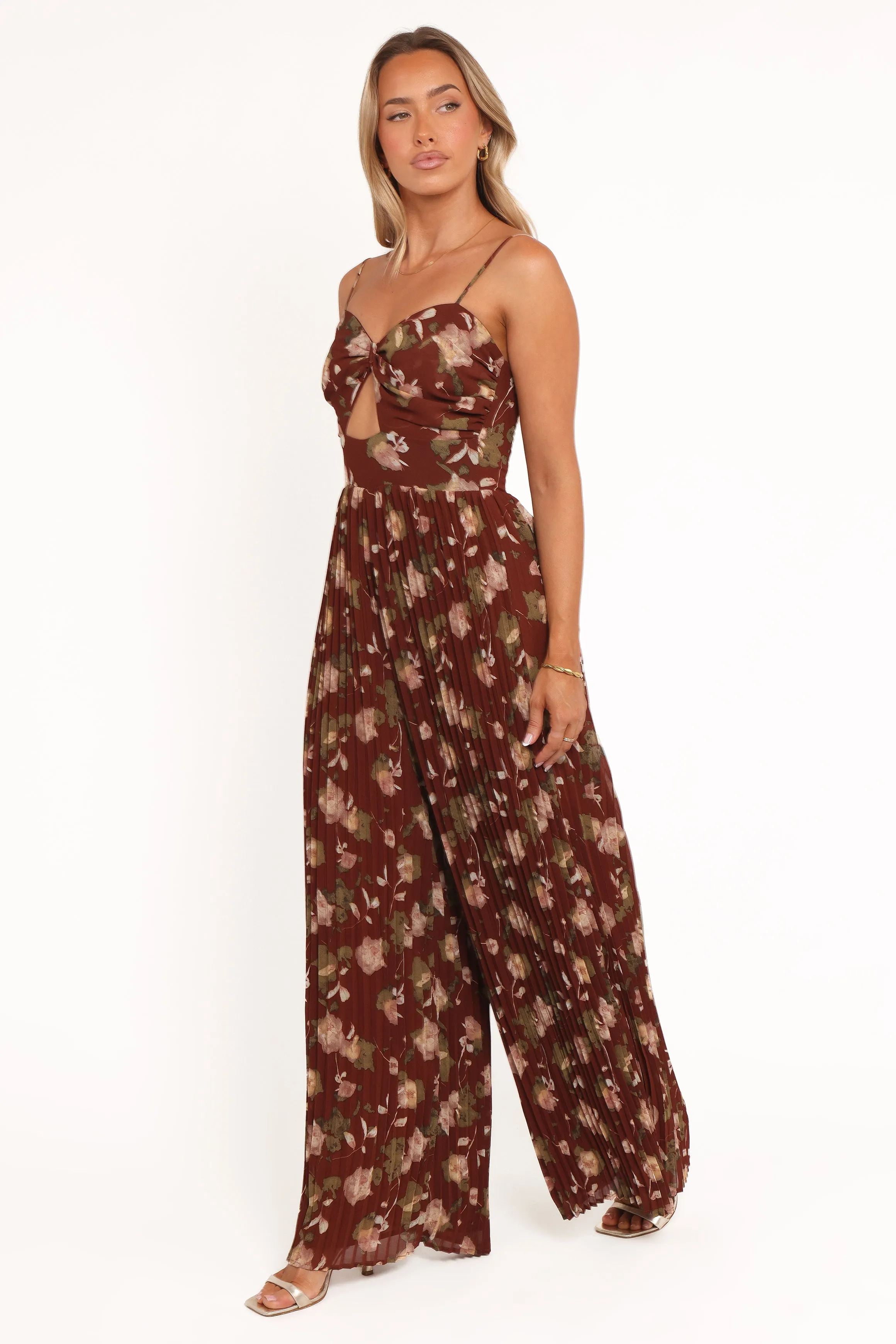 Alice Wide Leg Jumpsuit - Brown Floral sold by Petal & Pup product image thumbnail 3