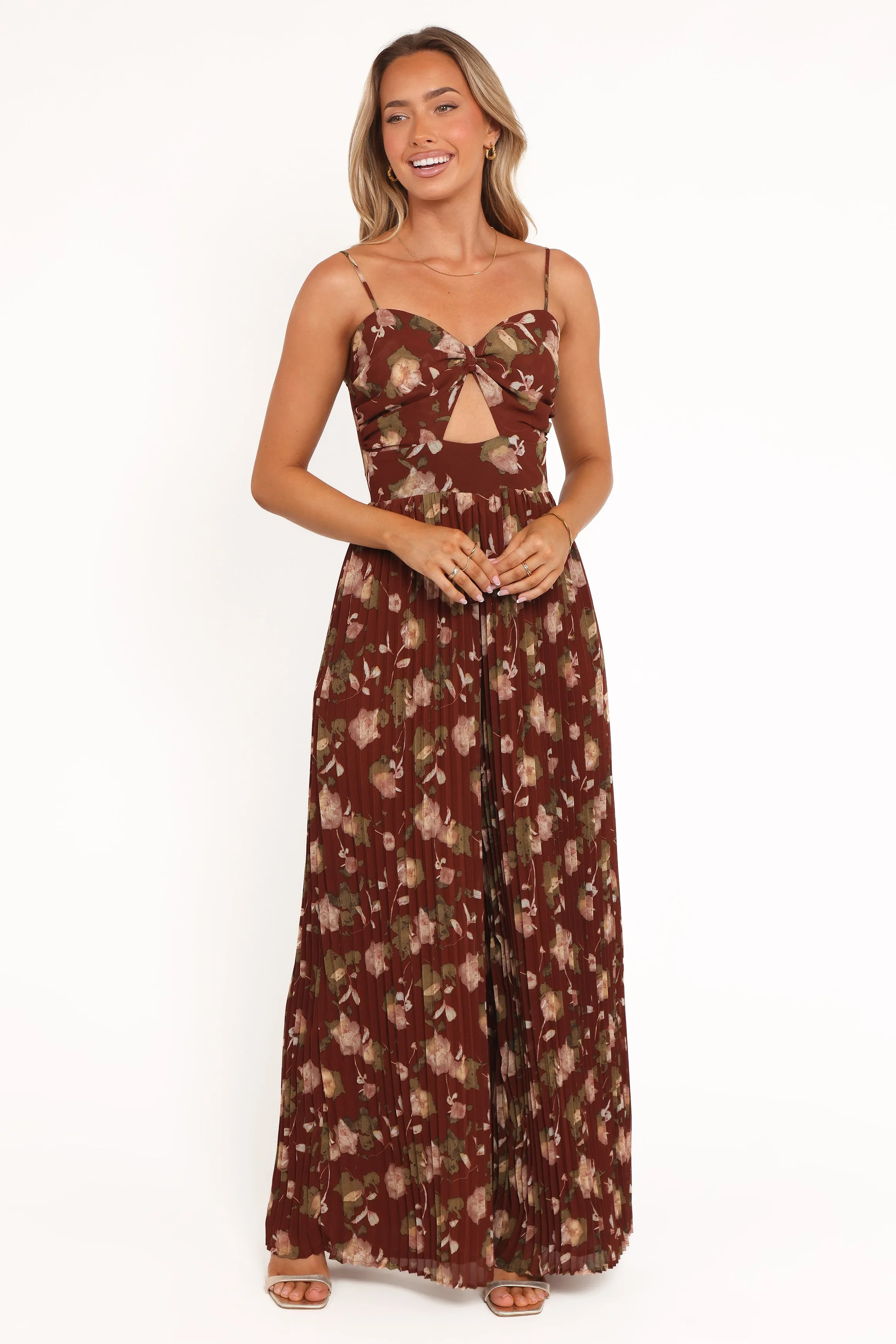 Alice Wide Leg Jumpsuit - Brown Floral sold by Petal & Pup product image thumbnail 2