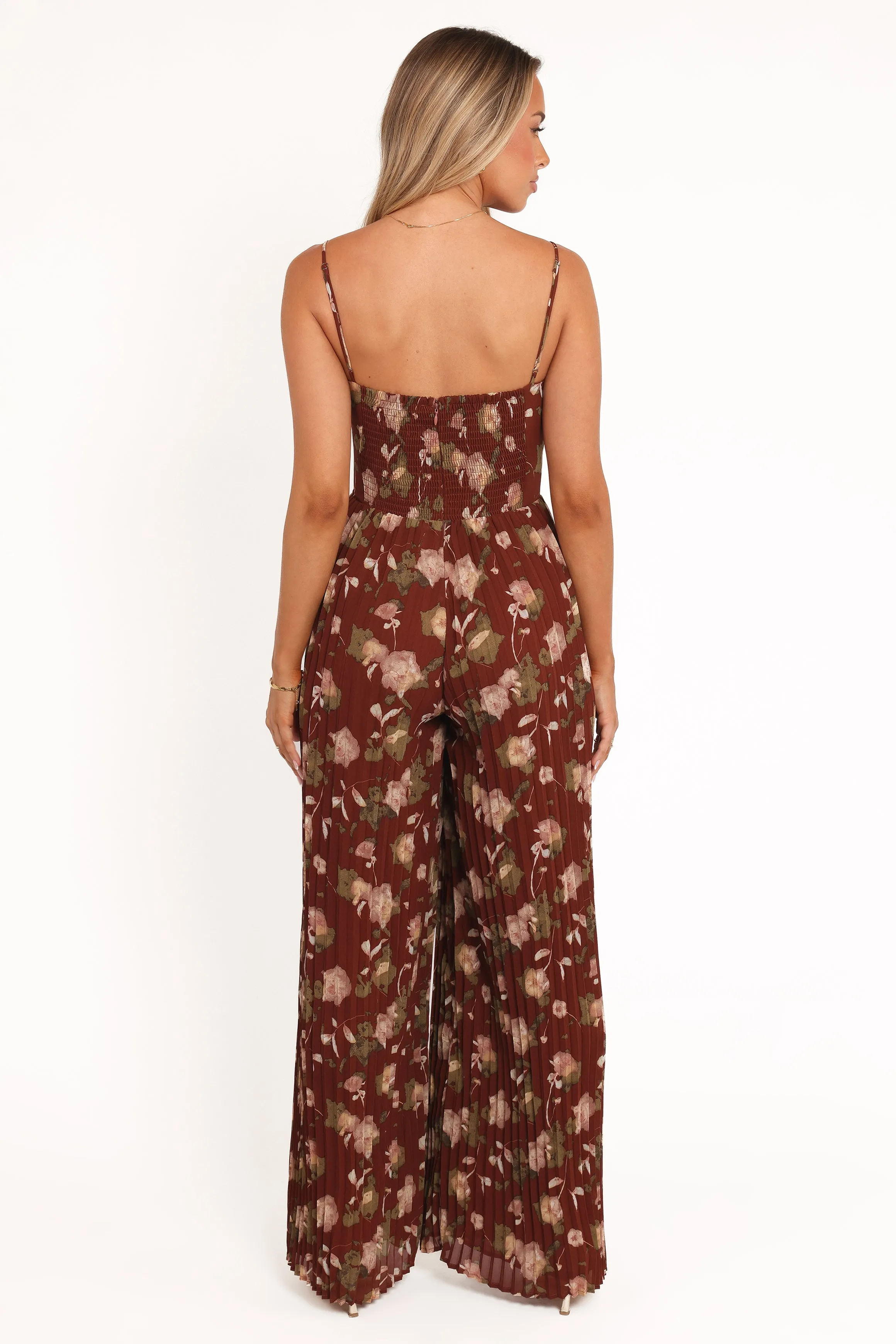 Alice Wide Leg Jumpsuit - Brown Floral sold by Petal & Pup product image thumbnail 4