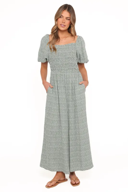 Bethany Jumpsuit - Green sold by Petal & Pup