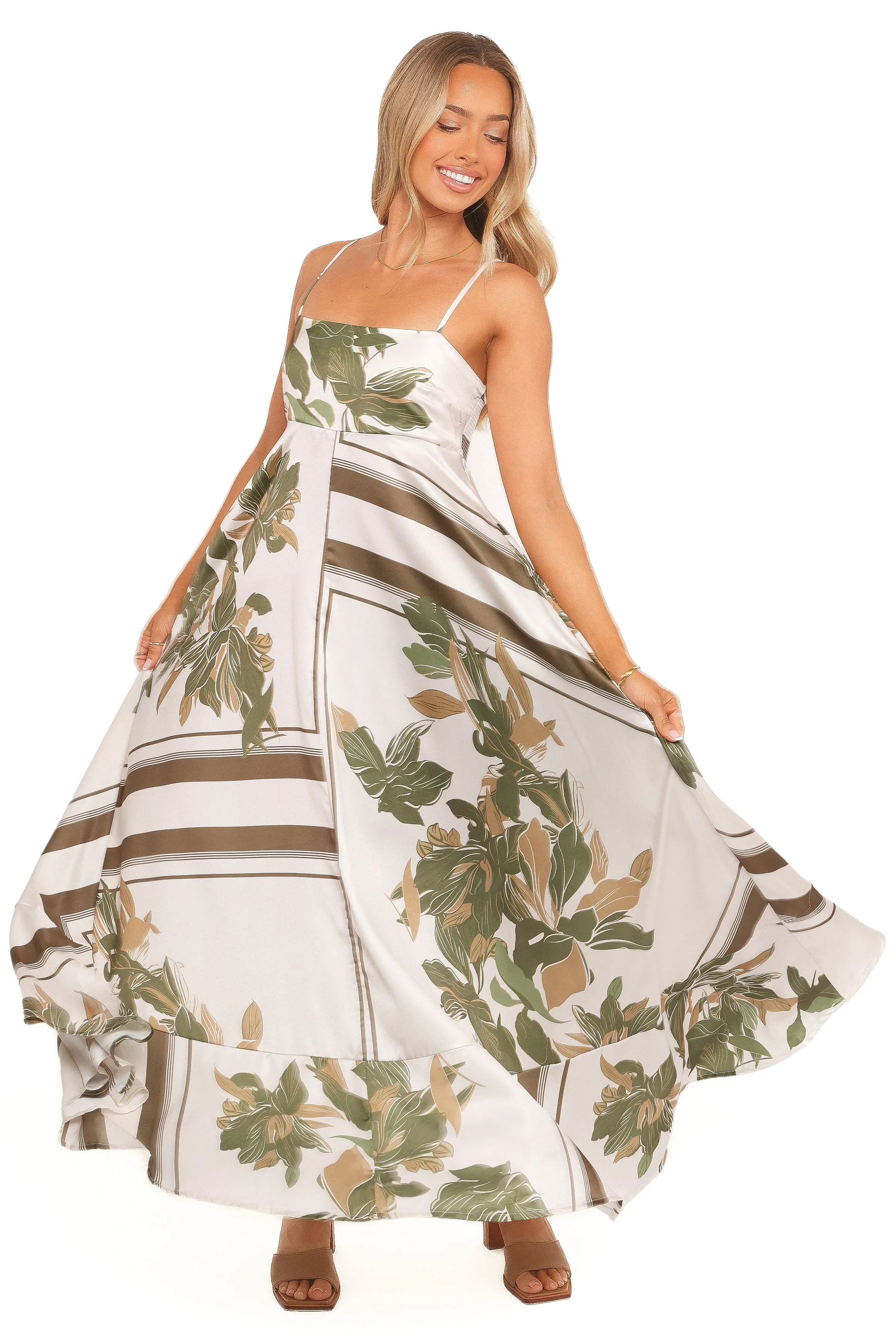 Elanor Maxi Dress - Olive Print sold by Petal & Pup product image thumbnail 2