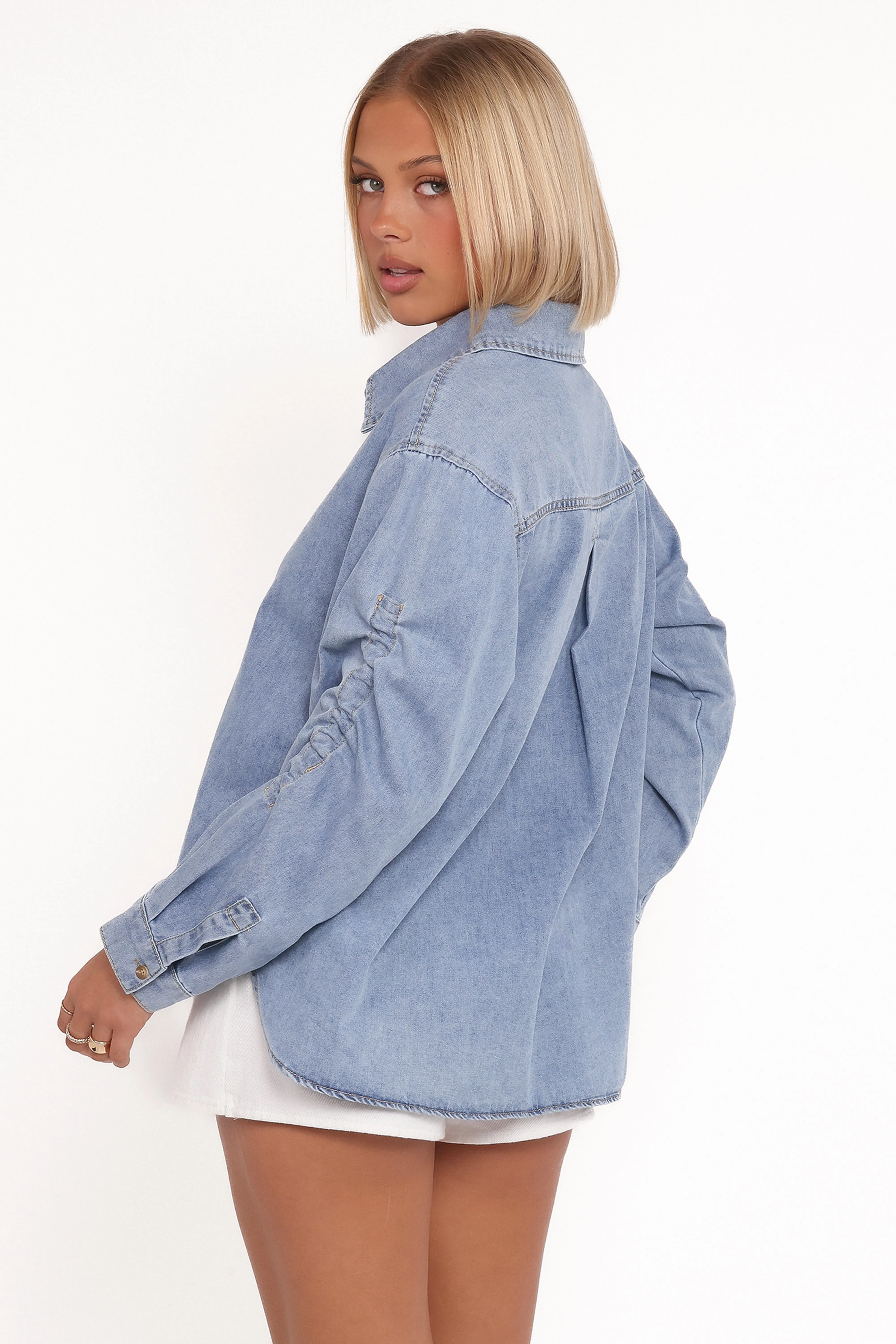 Antonella Denim Shirt - Denim Blue sold by Petal & Pup product image thumbnail 4