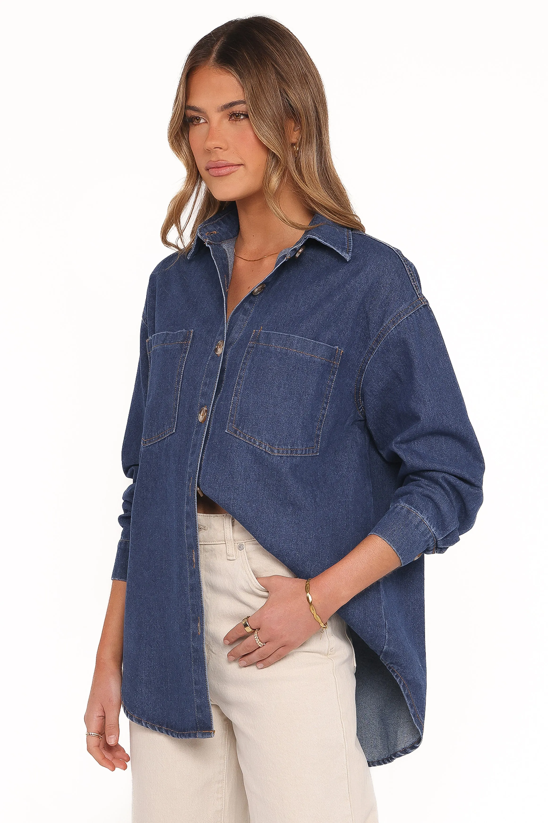 Anicia Denim Shirt - Dark sold by Petal & Pup product image thumbnail 3