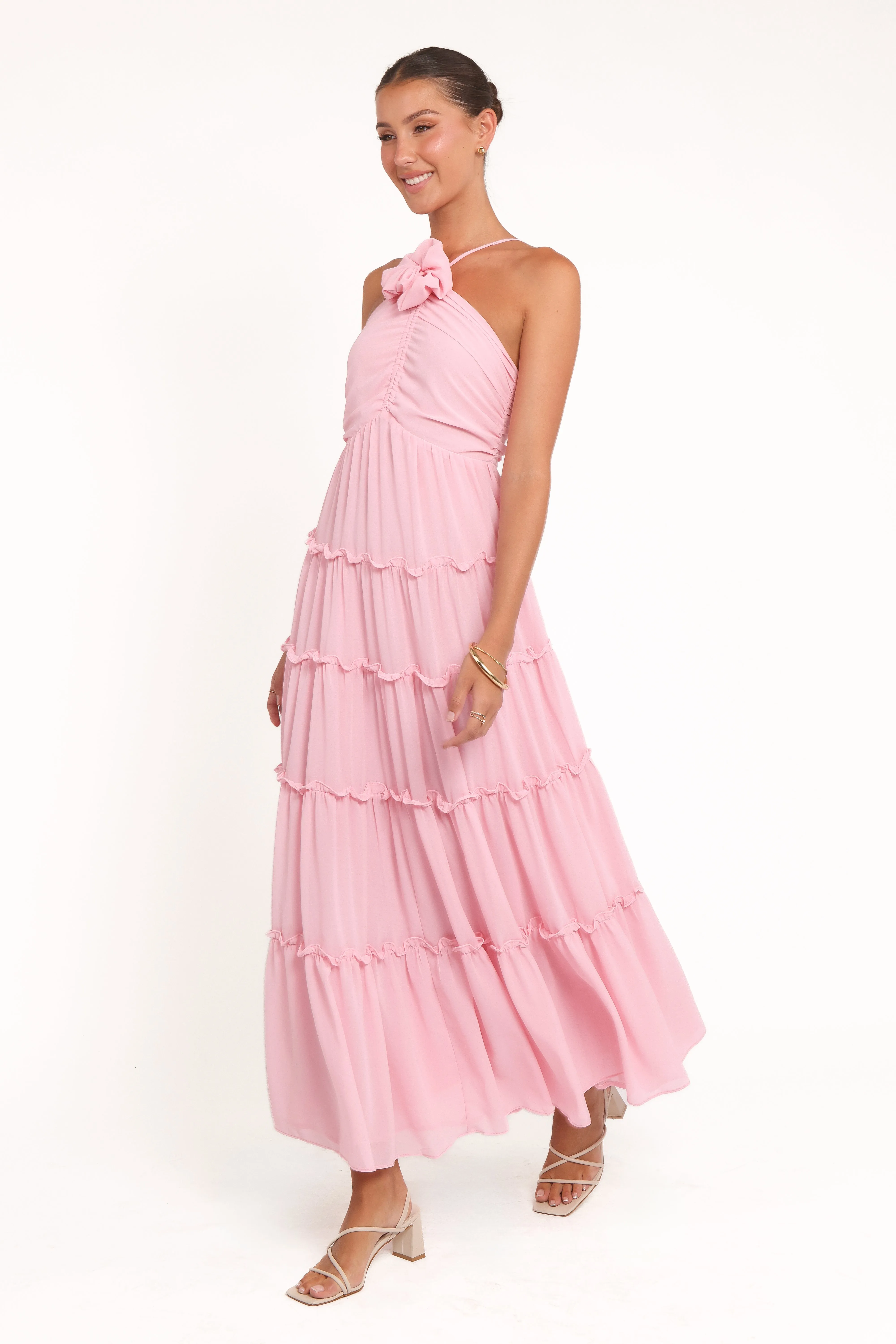 Dottie Halterneck Maxi Dress - Pink sold by Petal & Pup product image thumbnail 3