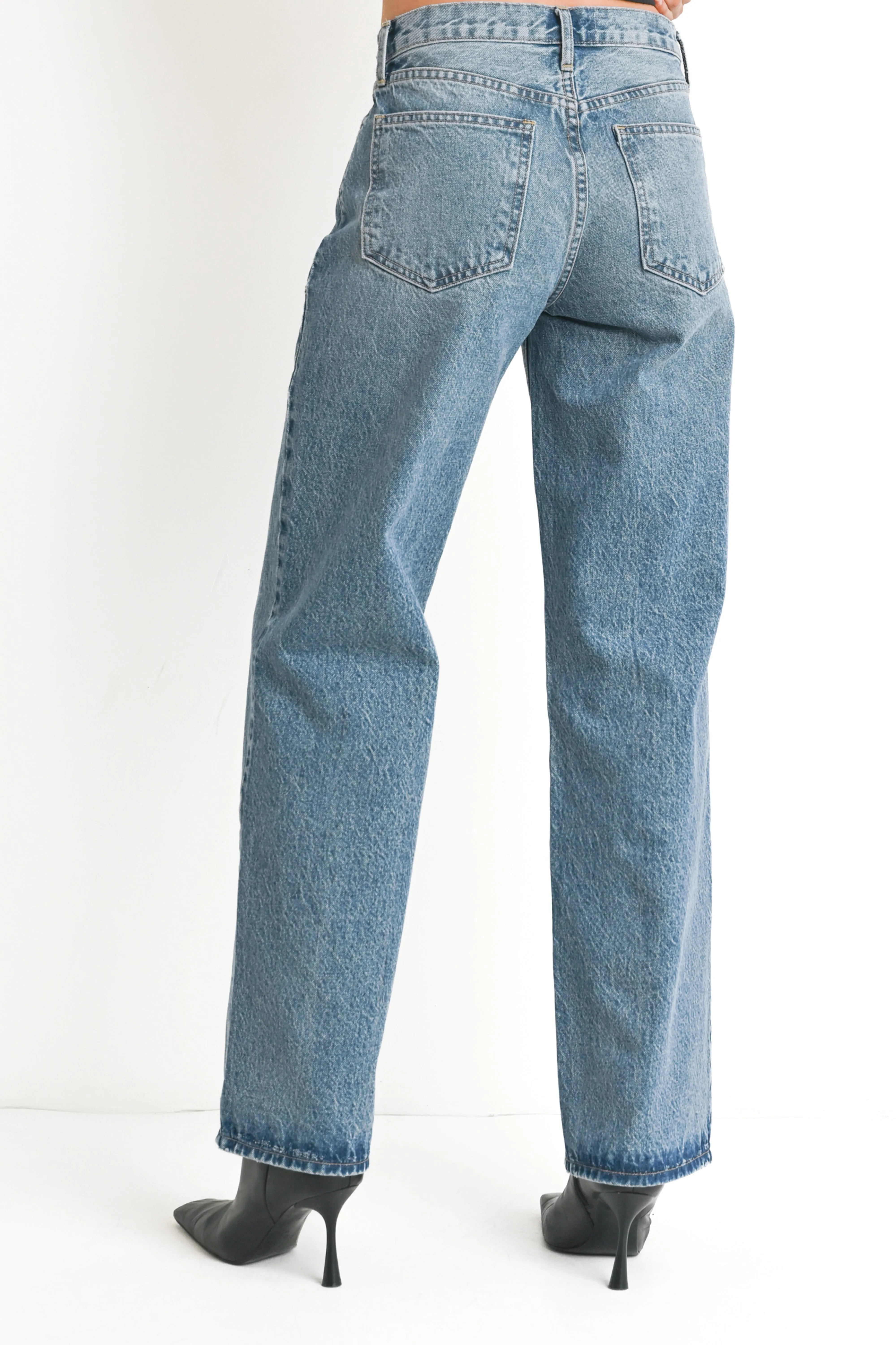Just Black High Rise Relaxed Straight Jean - Medium sold by Petal & Pup product image thumbnail 3