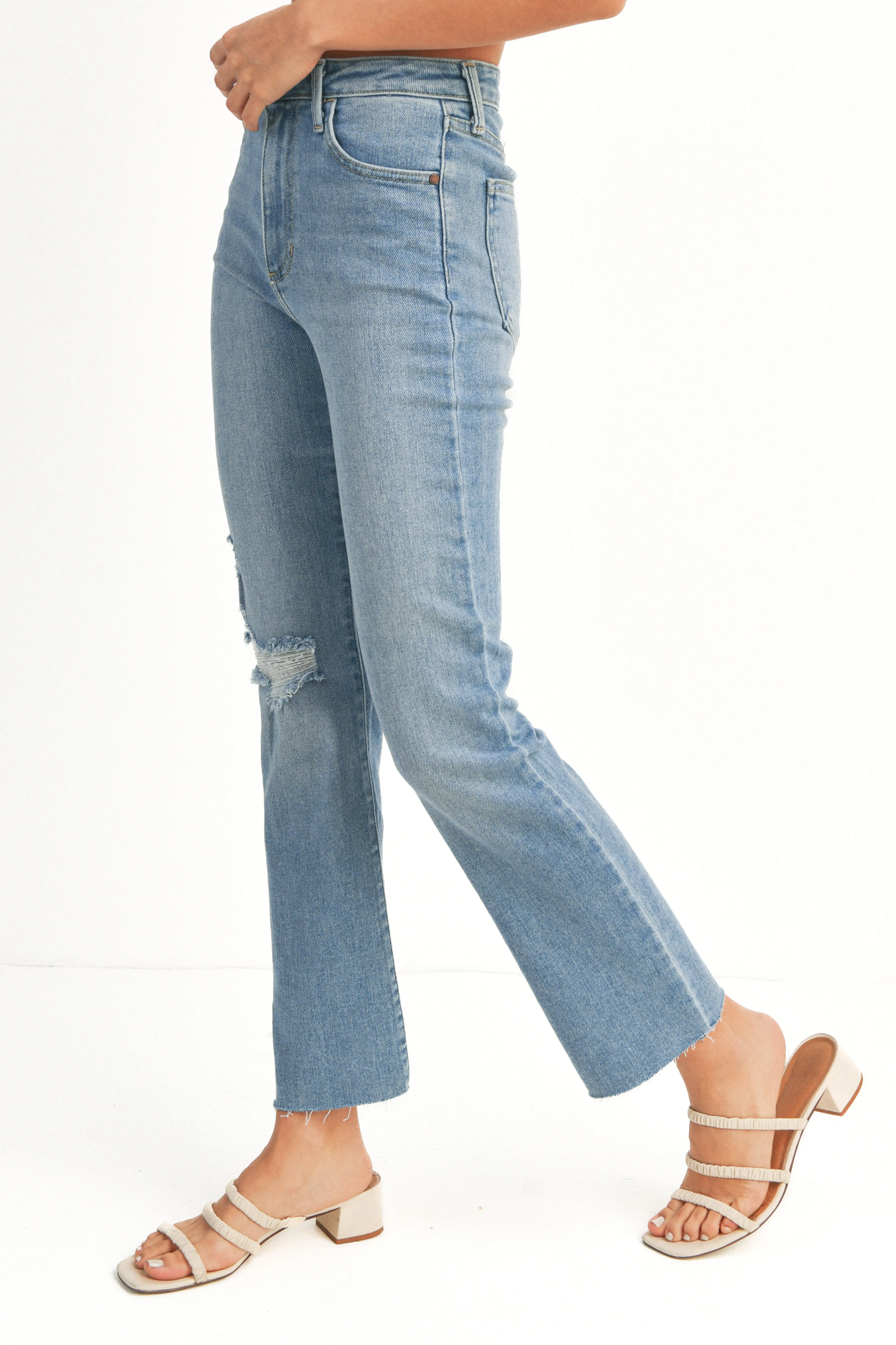 Just Black Distressed Slim Leg Jean - Medium sold by Petal & Pup product image thumbnail 2