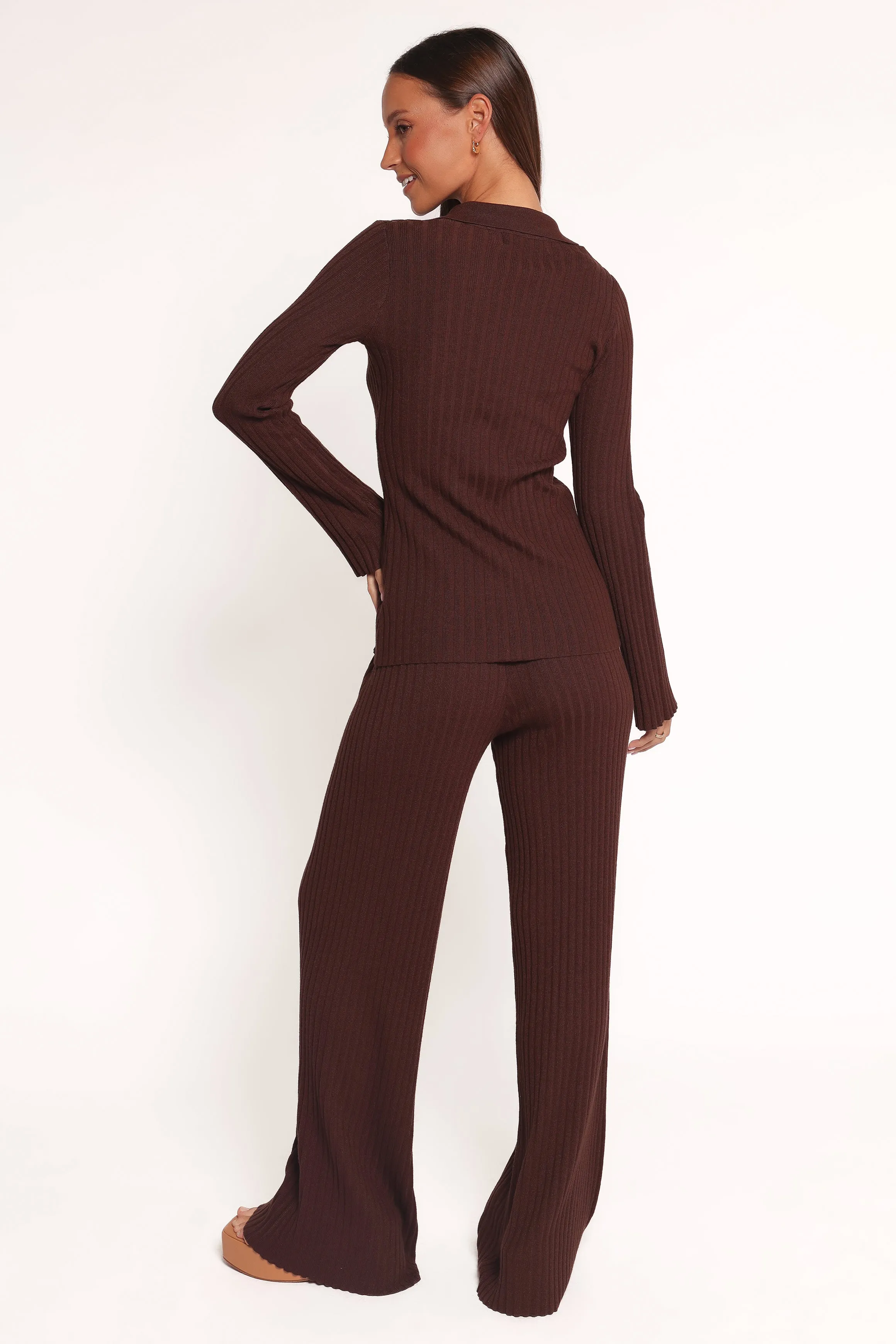 Aylia Ribbed Knit Set - Chocolate sold by Petal & Pup product image thumbnail 4
