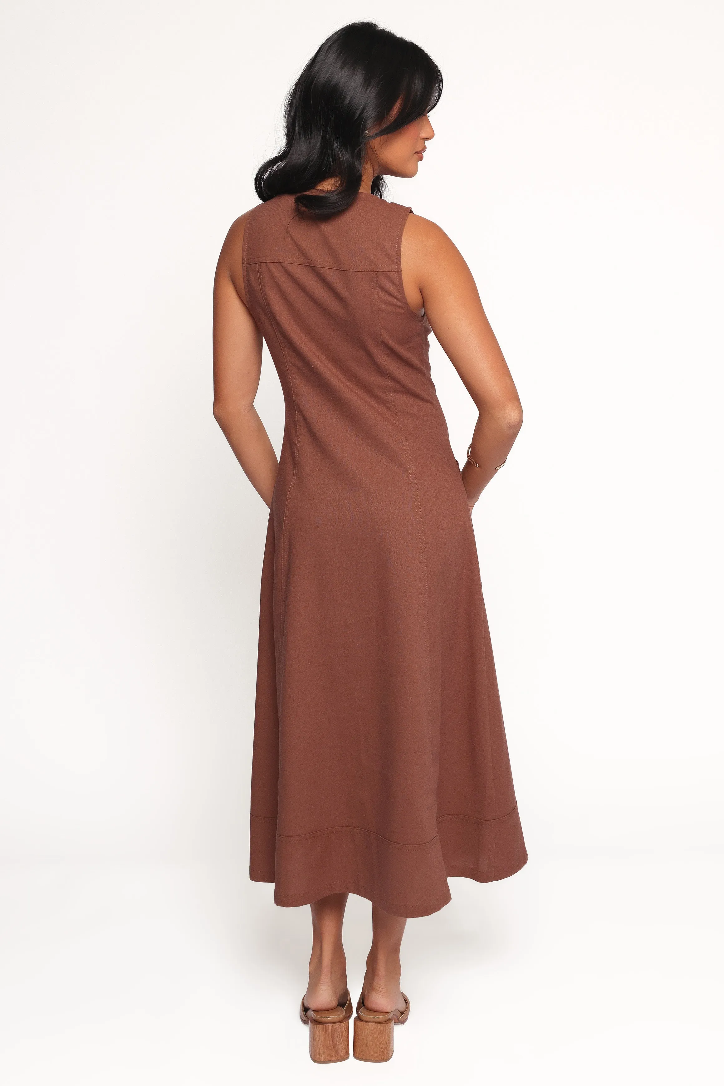 Kingsley Midi Dress - Chocolate sold by Petal & Pup product image thumbnail 3
