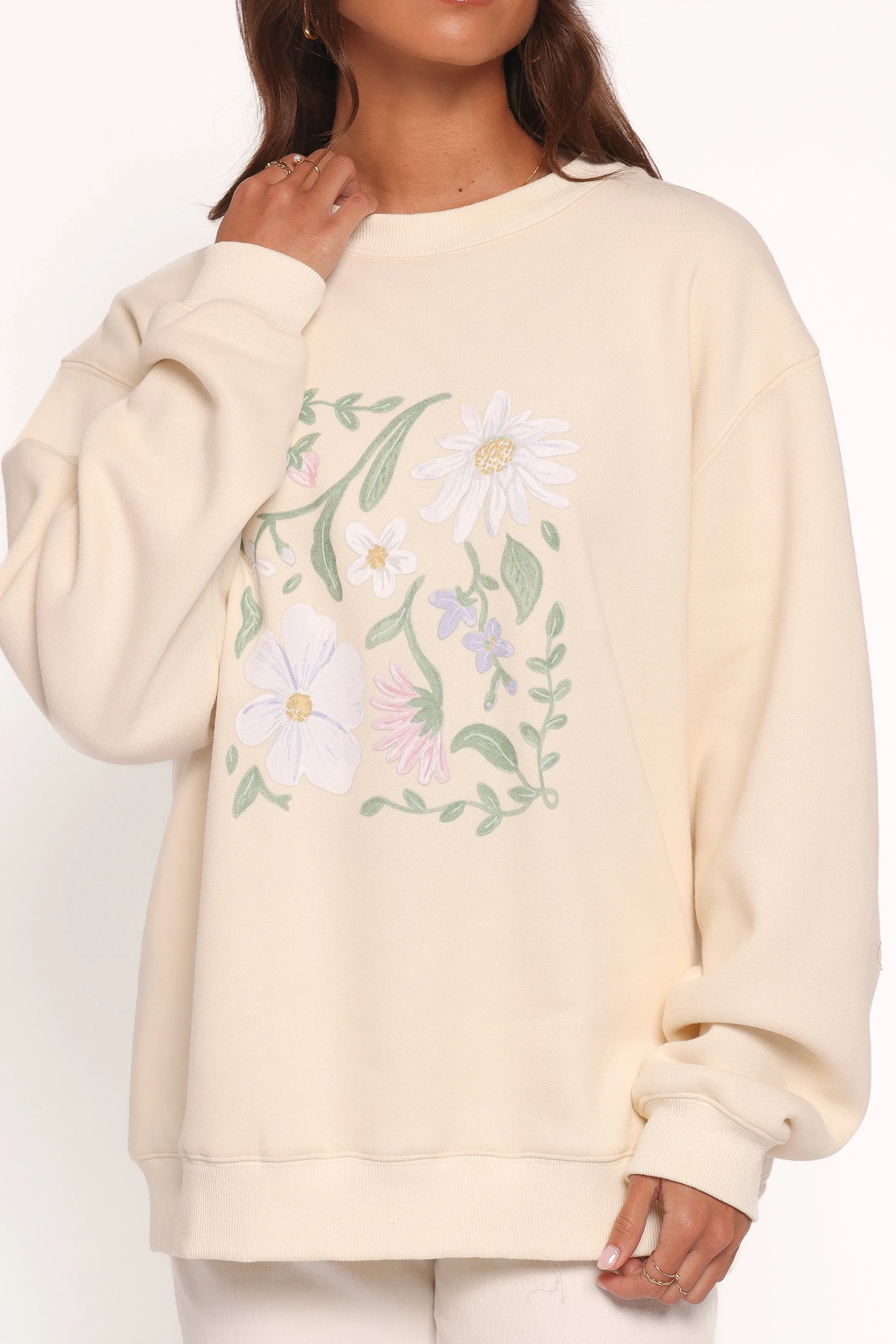 Flower Garden Graphic Sweatshirt - Cream sold by Petal & Pup product image thumbnail 2