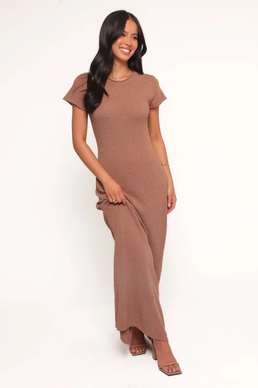 Lowell Knit Maxi Dress - Mocha made by Petal & Pup