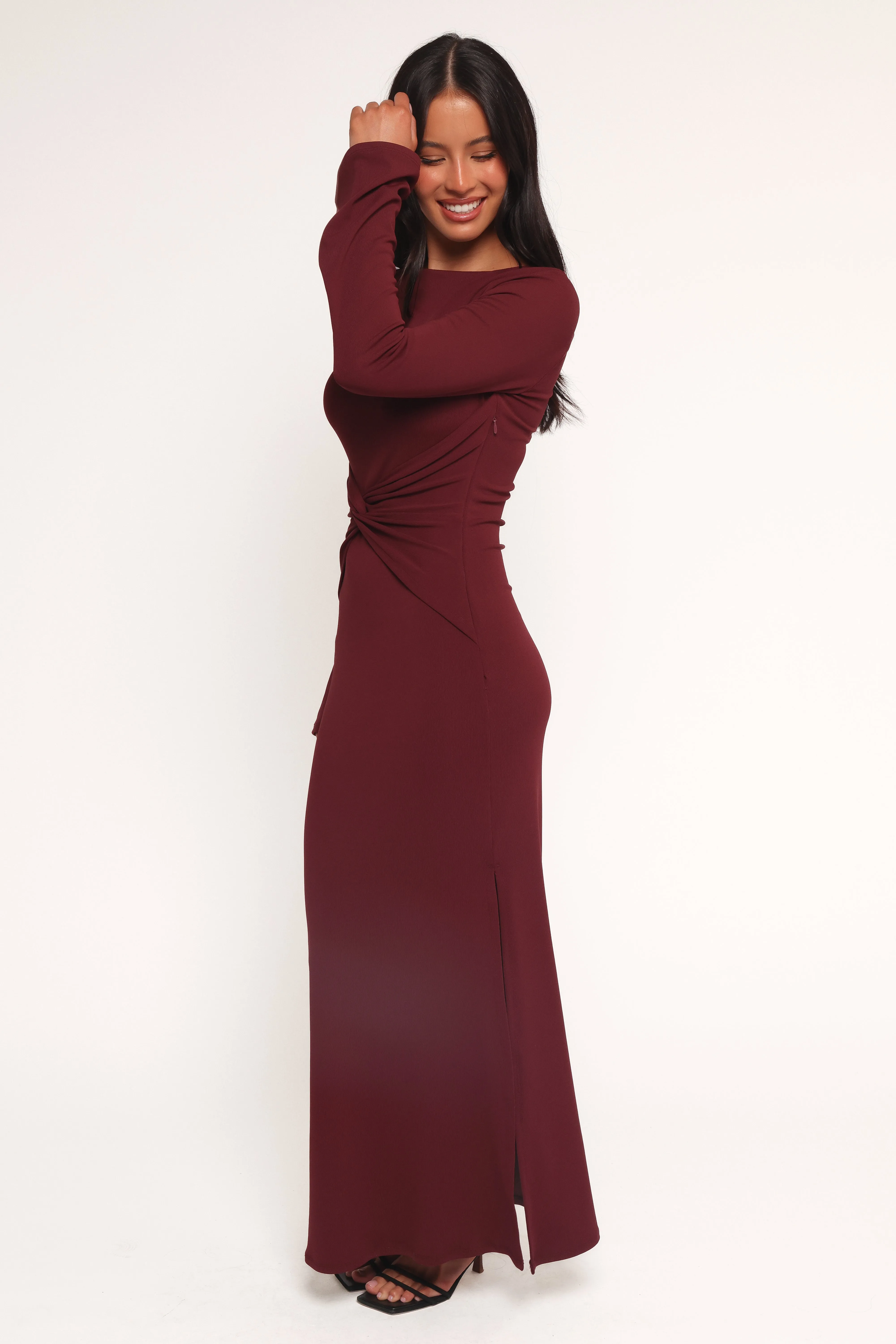 Nash Long Sleeve Dress - Deep Red sold by Petal & Pup product image thumbnail 2