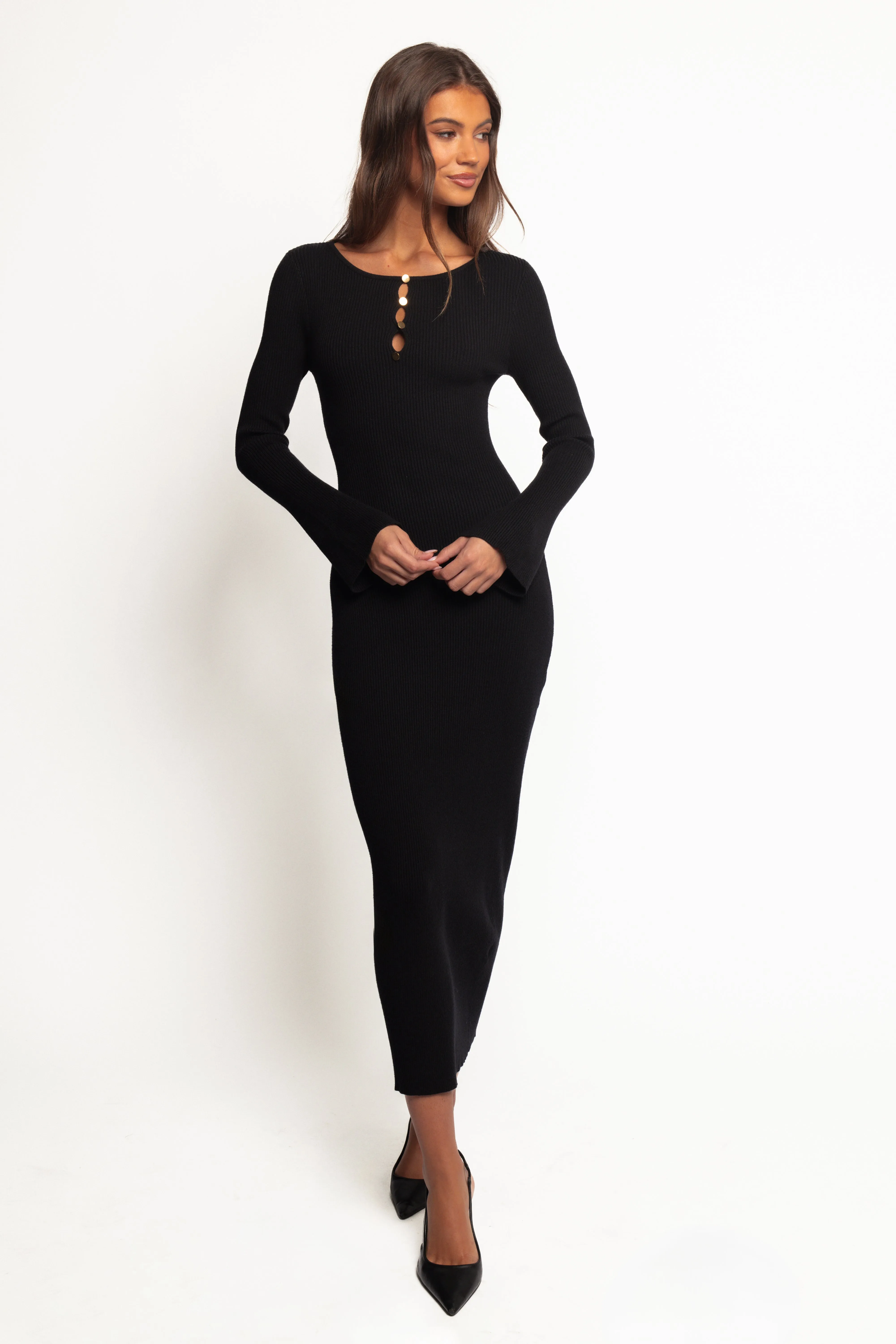 Maxwell Knit Maxi Dress - Black sold by Petal & Pup product image thumbnail 2