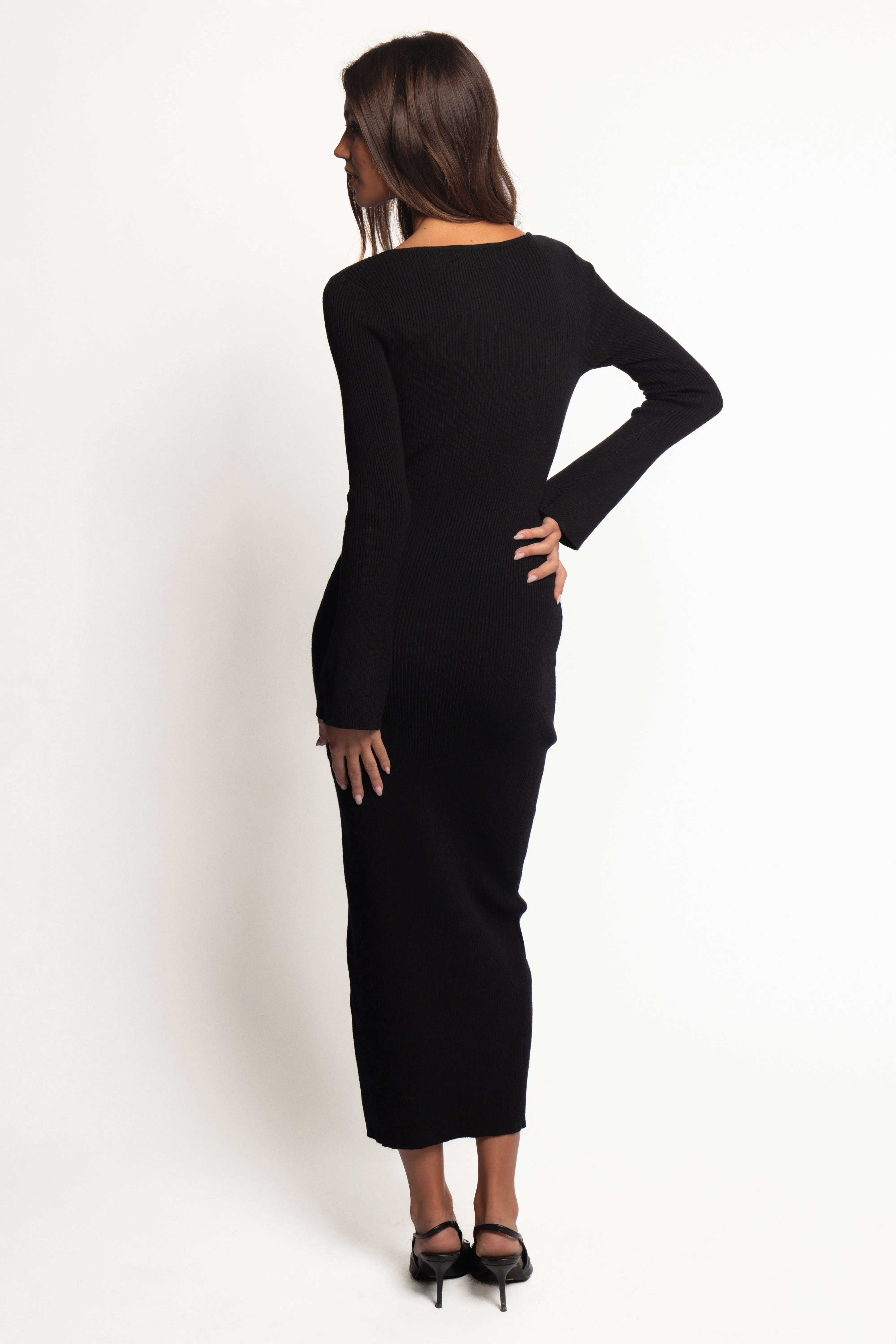 Maxwell Knit Maxi Dress - Black sold by Petal & Pup product image thumbnail 4