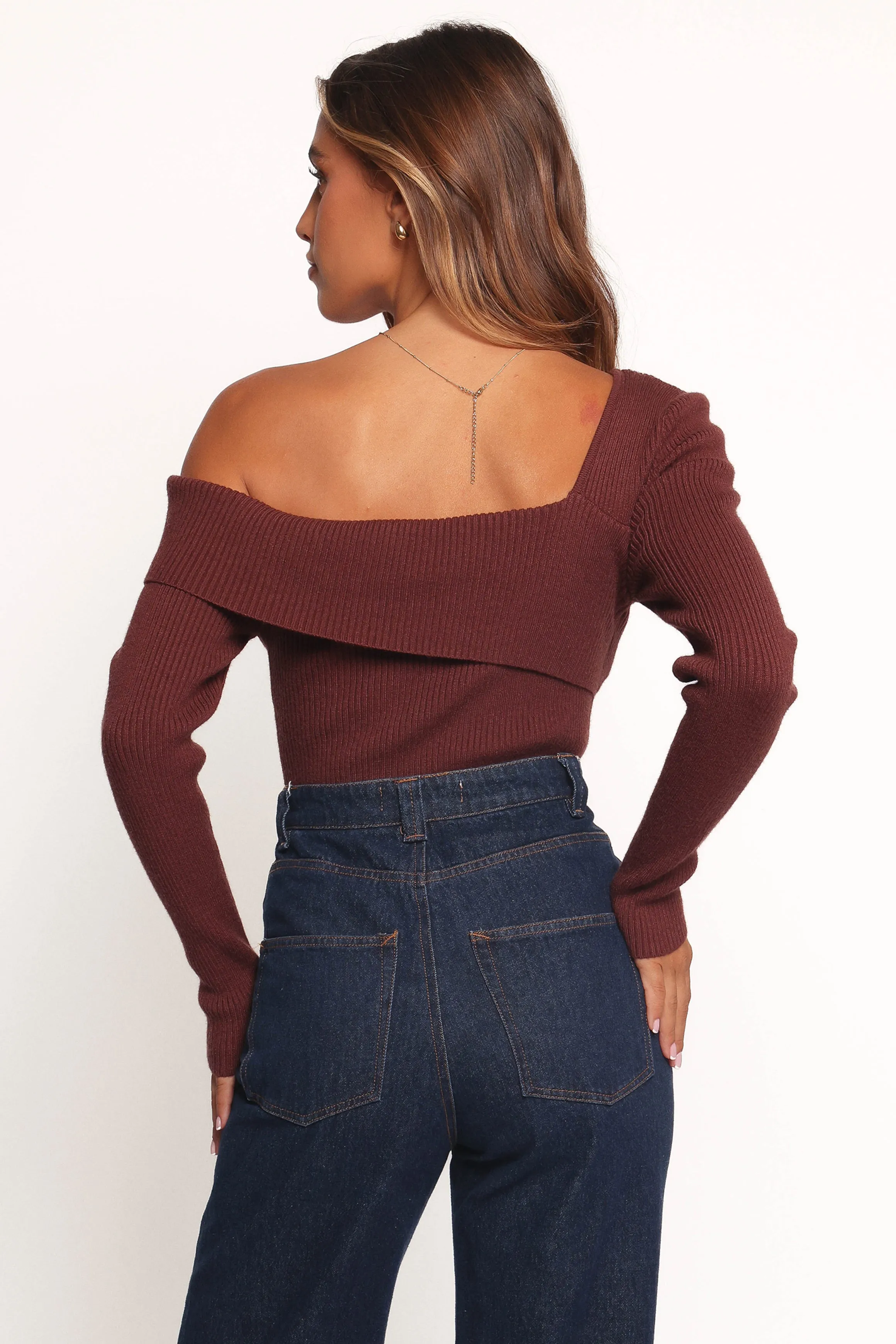 Aleena Knit Top - Chocolate Brown sold by Petal & Pup product image thumbnail 5