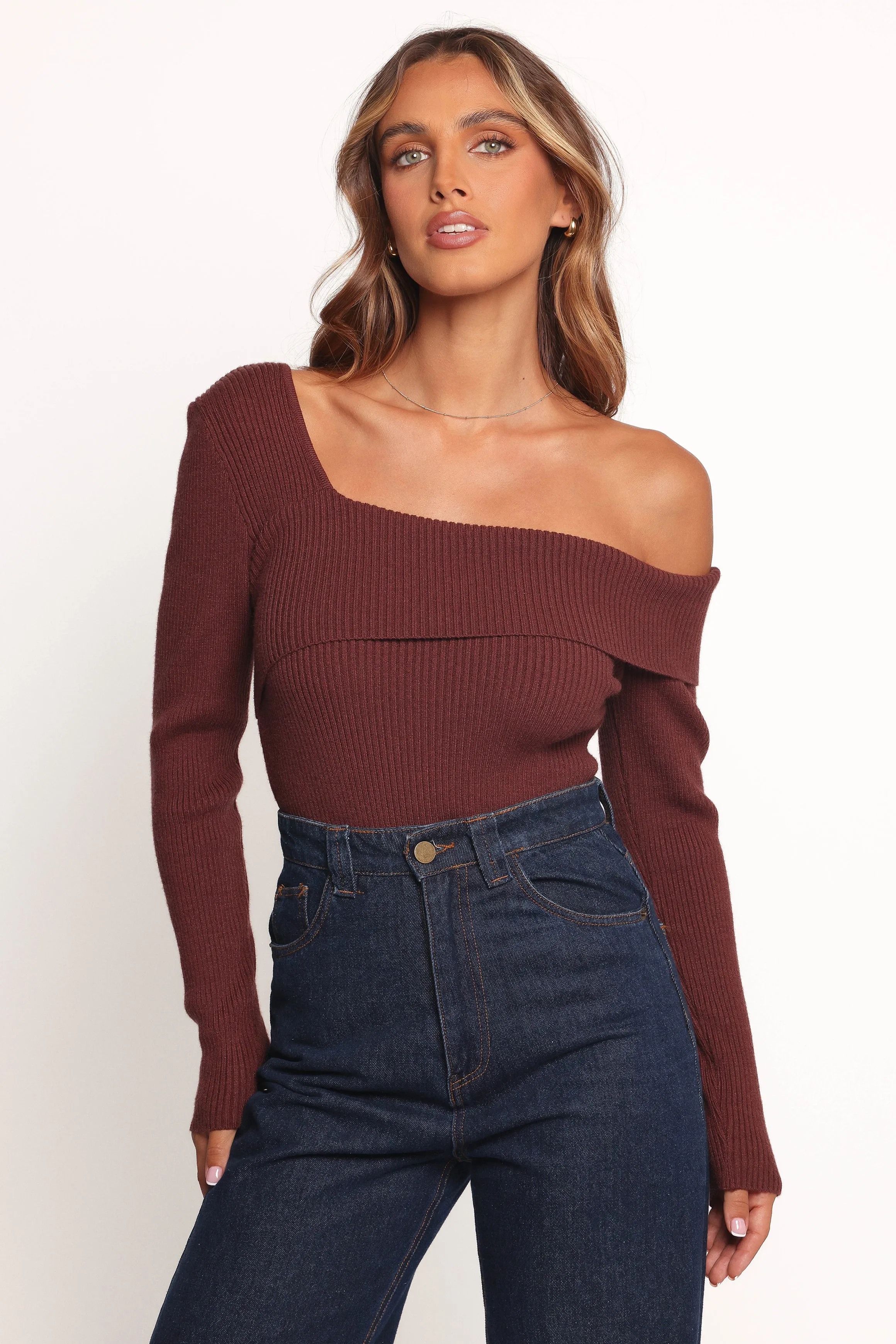 Aleena Knit Top - Chocolate Brown sold by Petal & Pup product image thumbnail 2