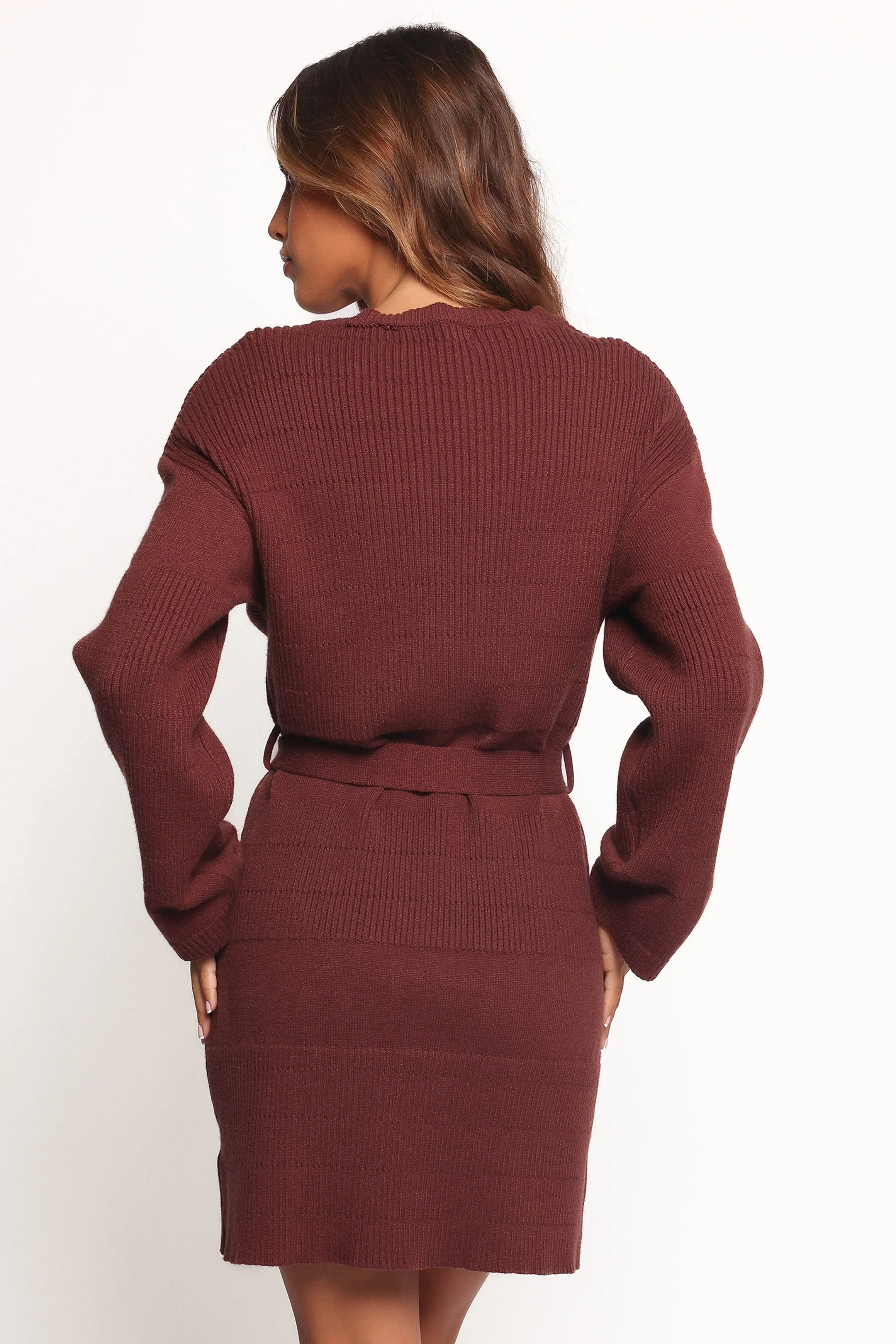 Lucca Mini Sweater Dress - Chocolate Brown sold by Petal & Pup product image thumbnail 5
