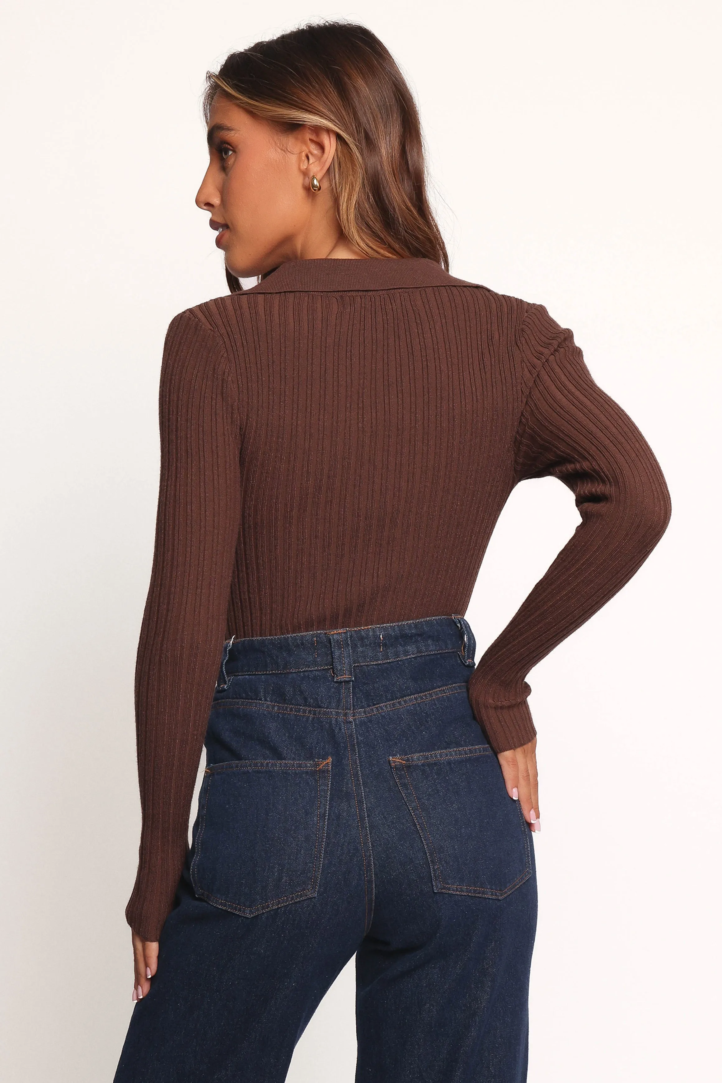 Emmerson Long Sleeve Knit Top - Chocolate sold by Petal & Pup product image thumbnail 5