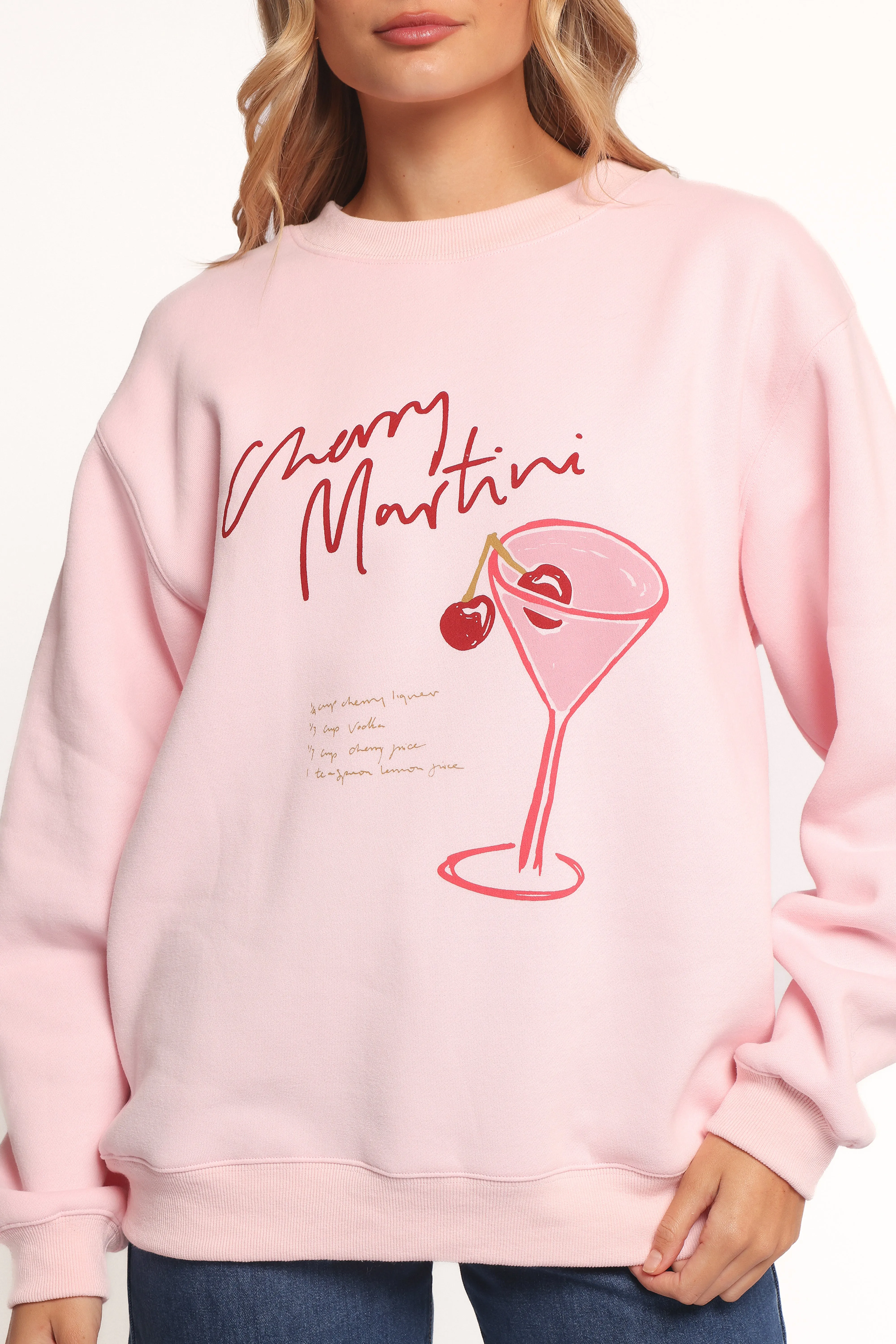 Cherry Martini Graphic Sweatshirt - Pink sold by Petal & Pup product image thumbnail 3