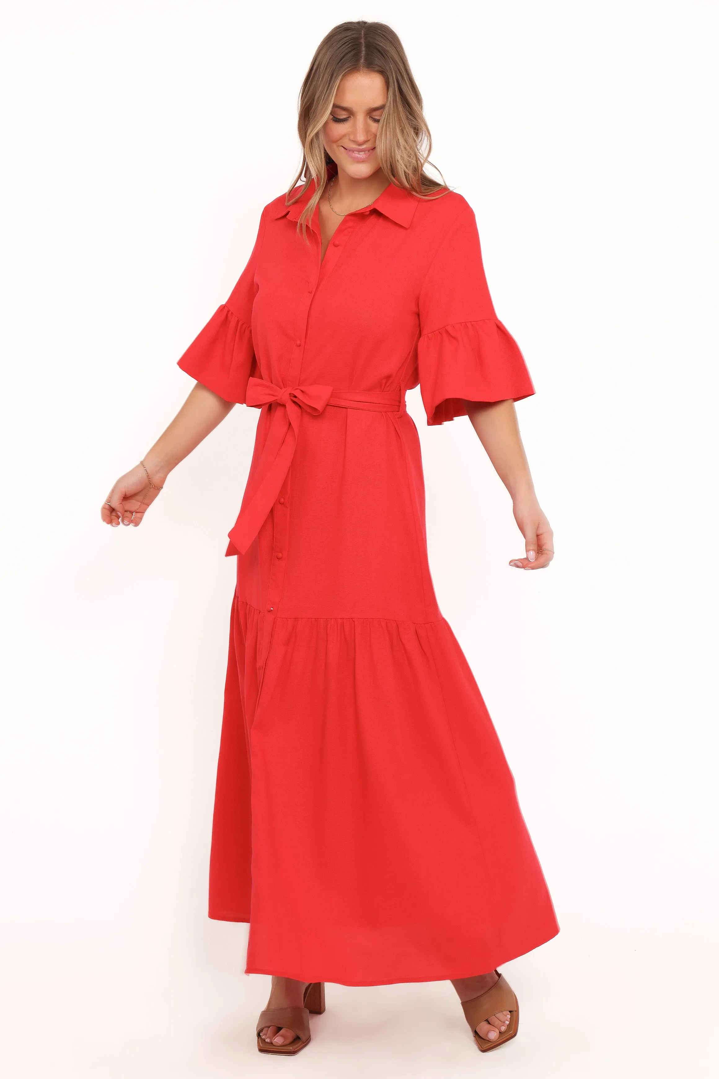 Kirrily Midi Dress - Red sold by Petal & Pup