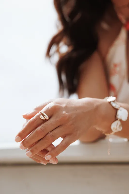 Selina Ring - Gold sold by Petal & Pup