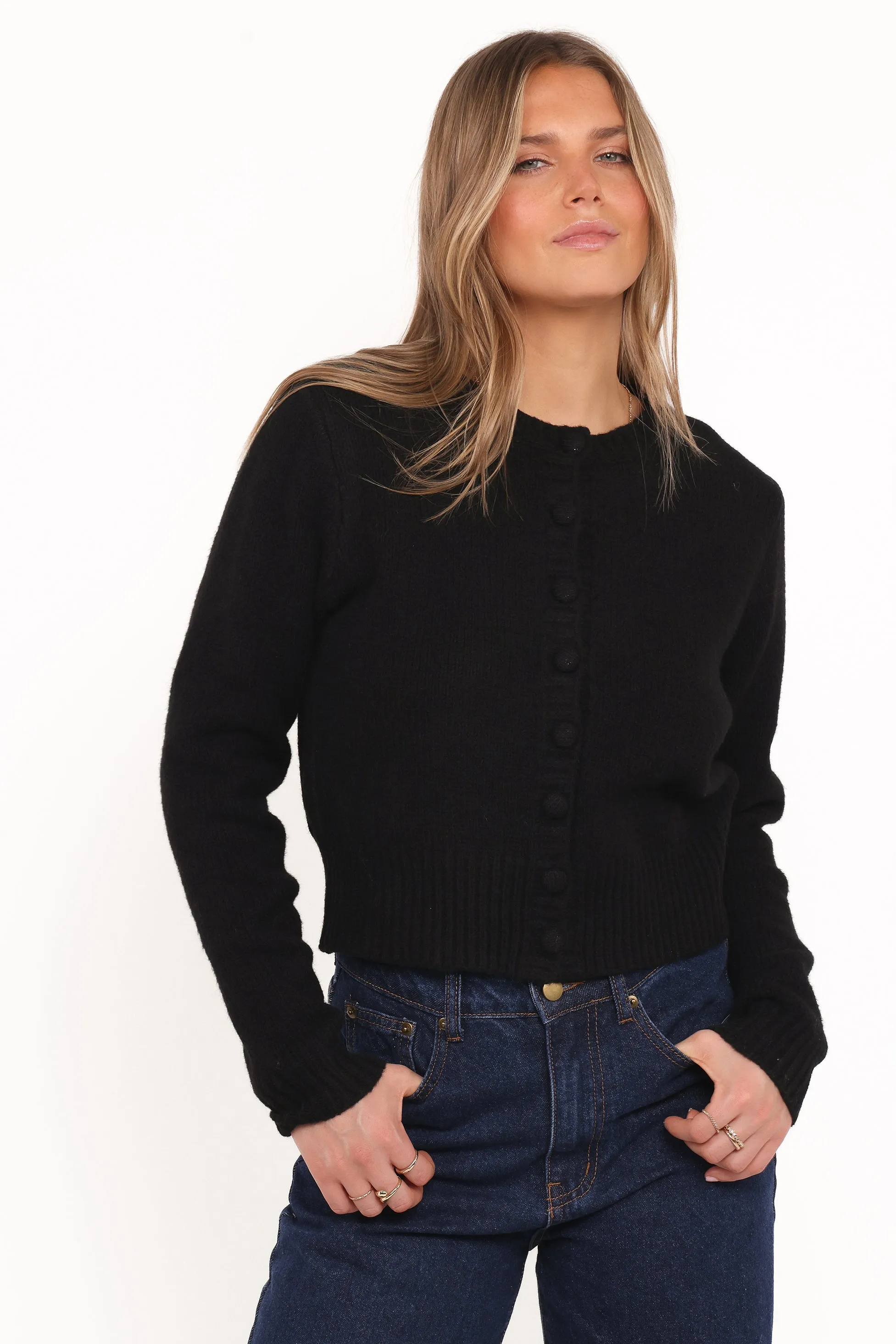Kanie Knit Cardigan - Black sold by Petal & Pup
