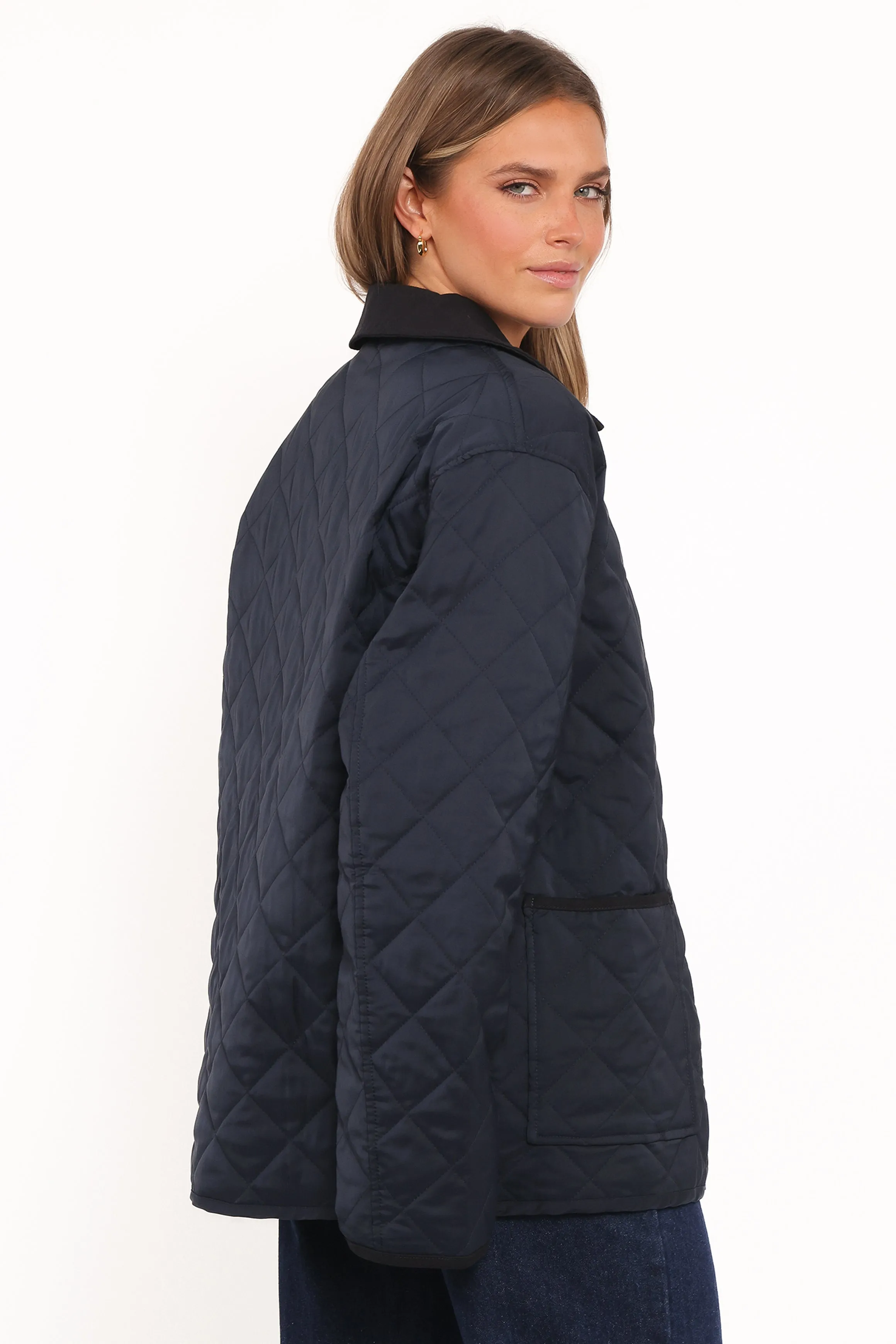 Lynly Quilted Barn Jacket - Navy sold by Petal & Pup product image thumbnail 4