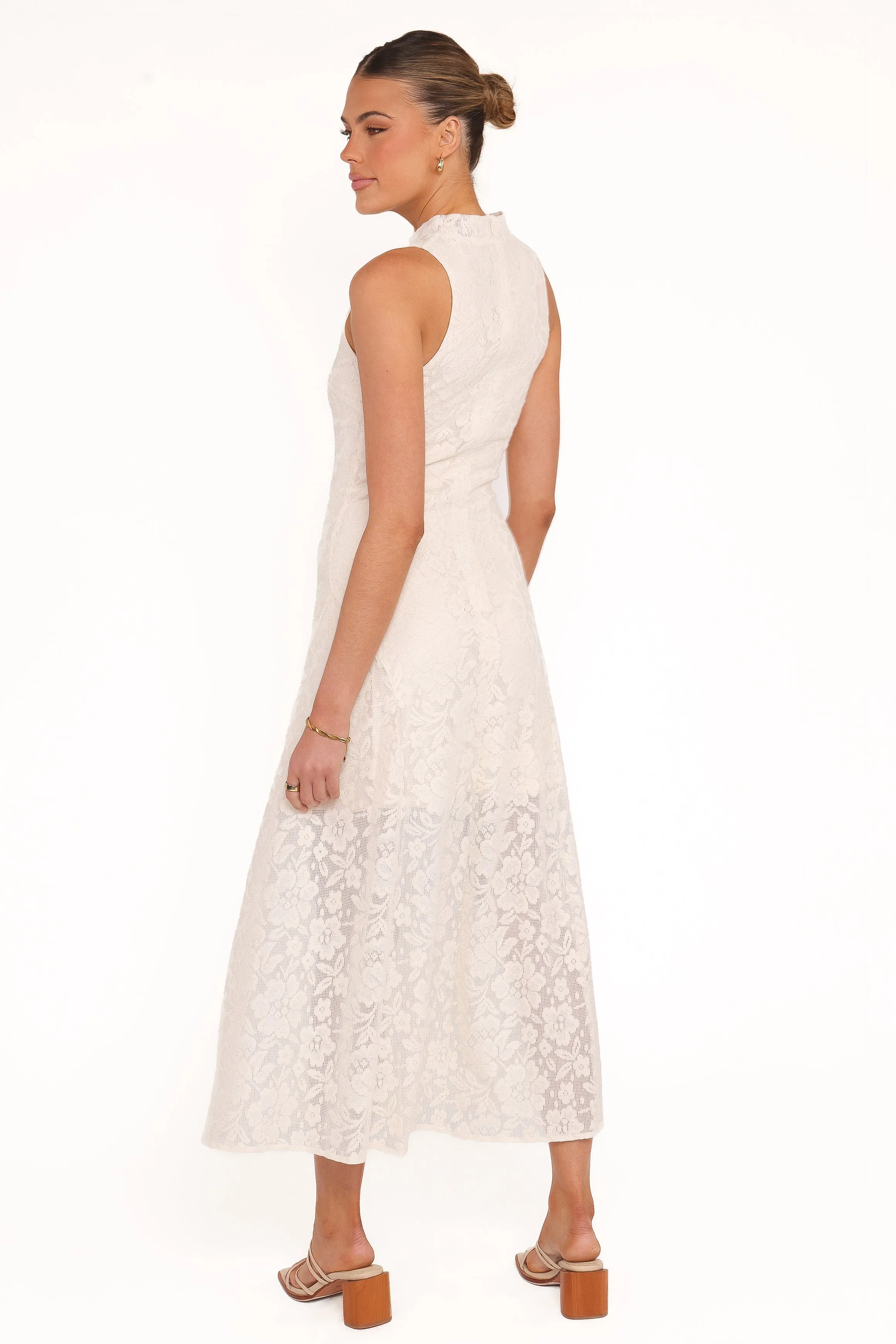 Danni Lace Midi Dress - Ecru sold by Petal & Pup product image thumbnail 4