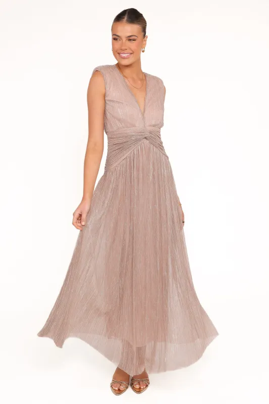Cara Maxi Dress - Rose Gold sold by Petal & Pup